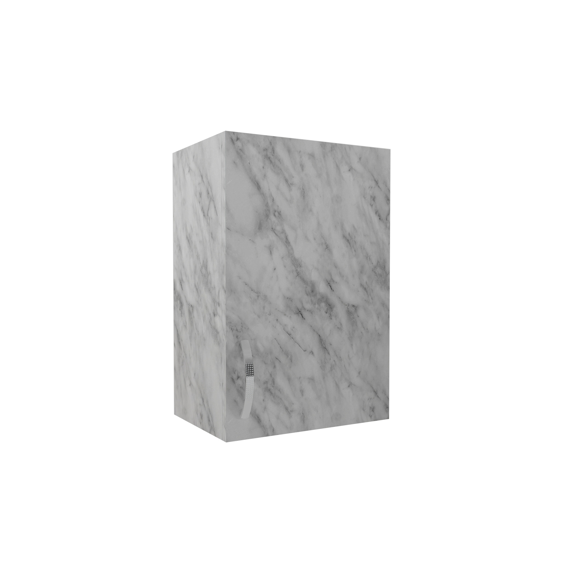 400 Шкаф навесной для посуды с полкой - белый мрамор