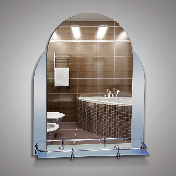 46103в Eva Gold Зеркало с полкой, матовые вставки, 65*52