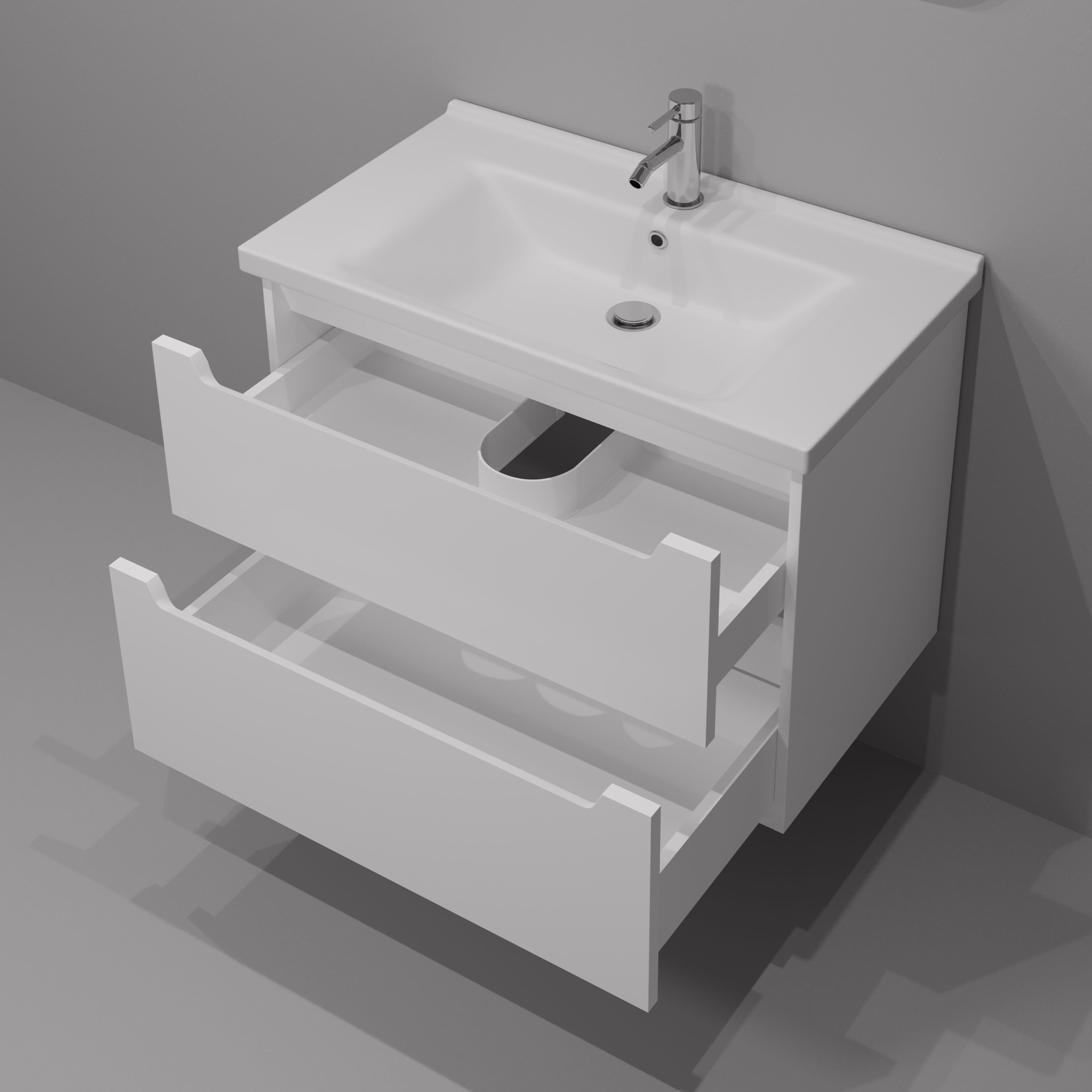 80 Подвесная тумба "Paola 80" с выдв. ящ. №2 (Como 80, Миранда 80, ум. Грэмми 80)