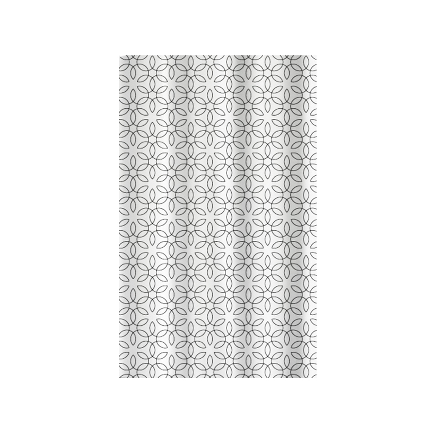 Т Штора для ванной Delphinium "Вальс" полиэстер 180х180см, 12 колец, мультиколор