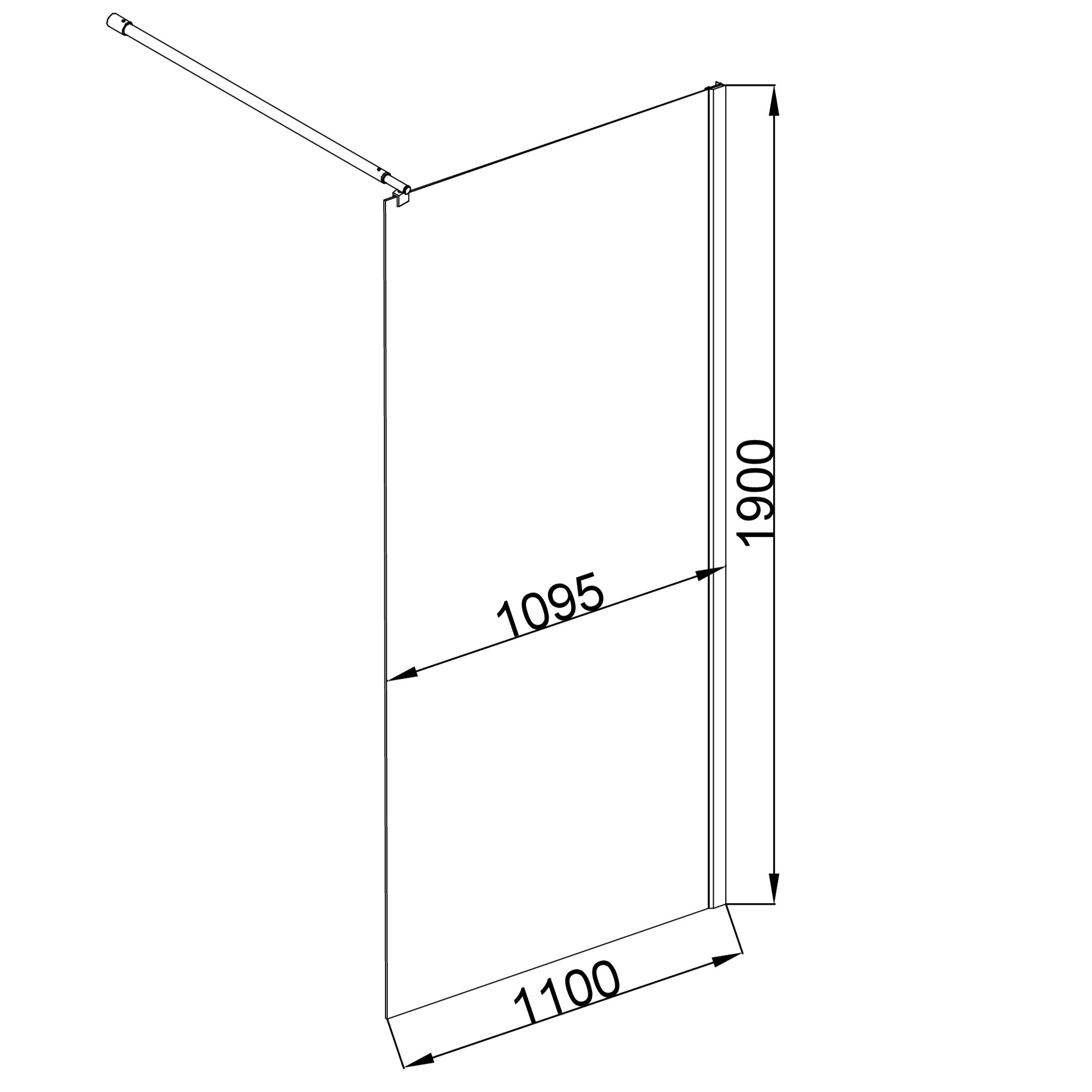 EG6C Душевая шторка EvaGold 110*190, профиль хром, прозрачное стекло