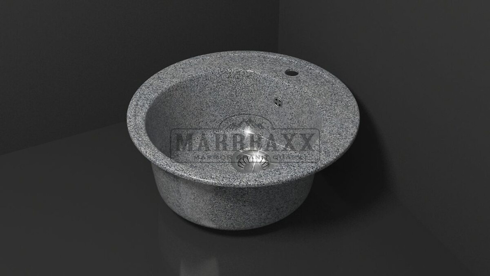 Мойка композит. MARRB.Z3Q8 КРУГЛАЯ, темно-серый, 510*510*191 без сифона