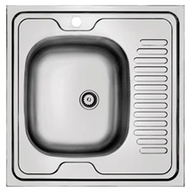 Мойка кухонная нерж. 60*50*13,5 эконом 0,4 мм левая (20)