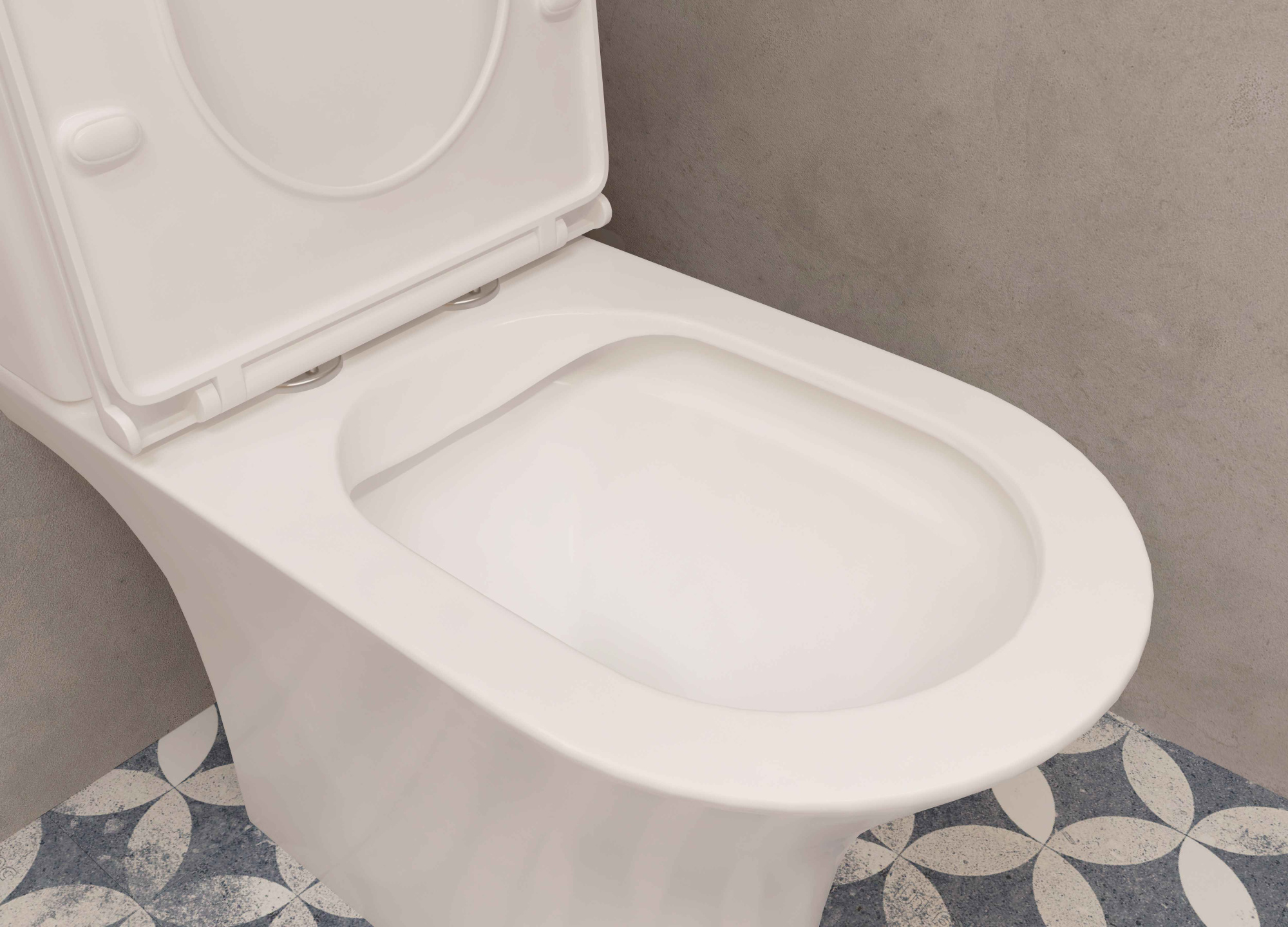 A2801 Унитаз-компакт, безободковый, сиденье тонкое ДП, крепления, арматура, гориз. выпуск