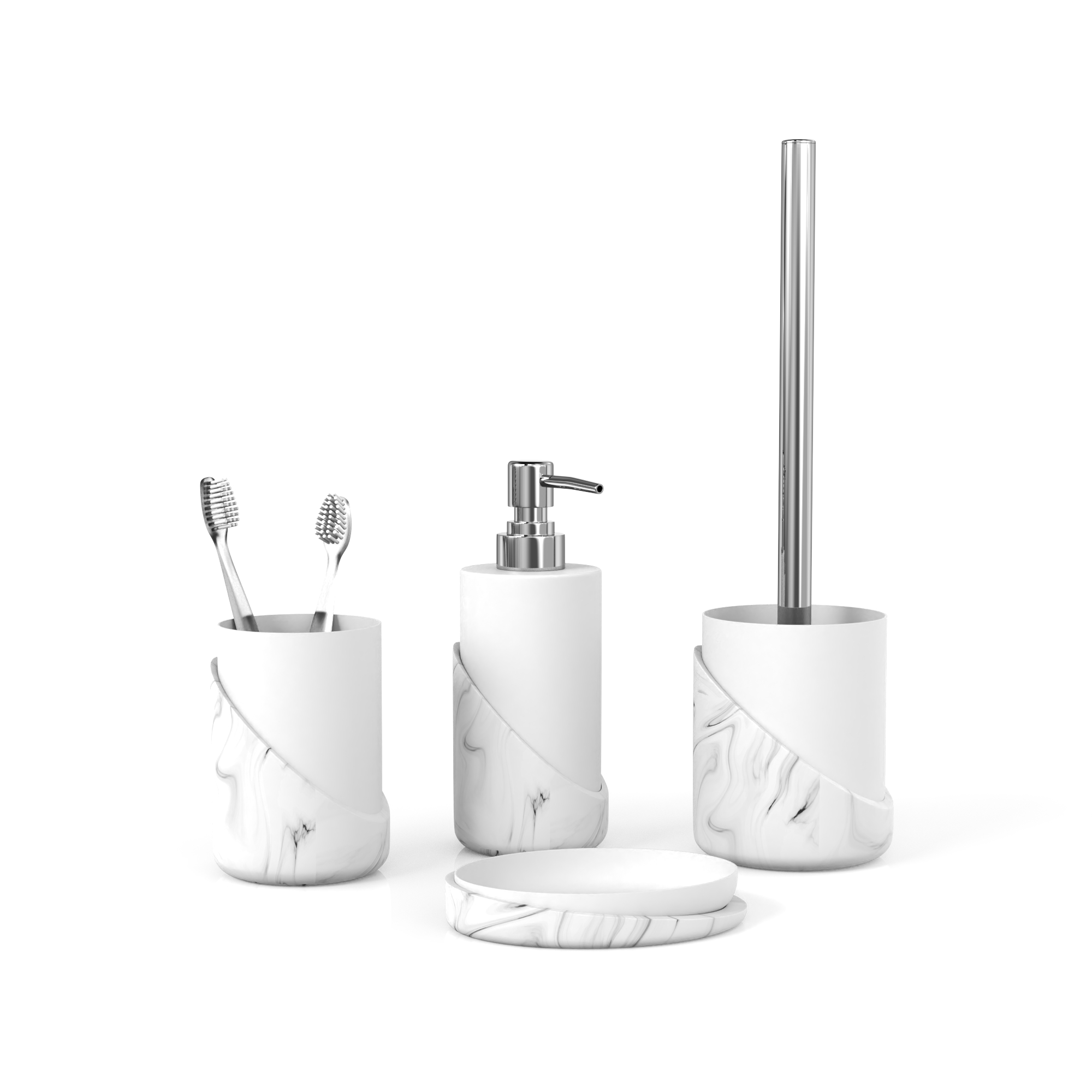 Мыльница настольная, MARBLE LIGHT, полирезин