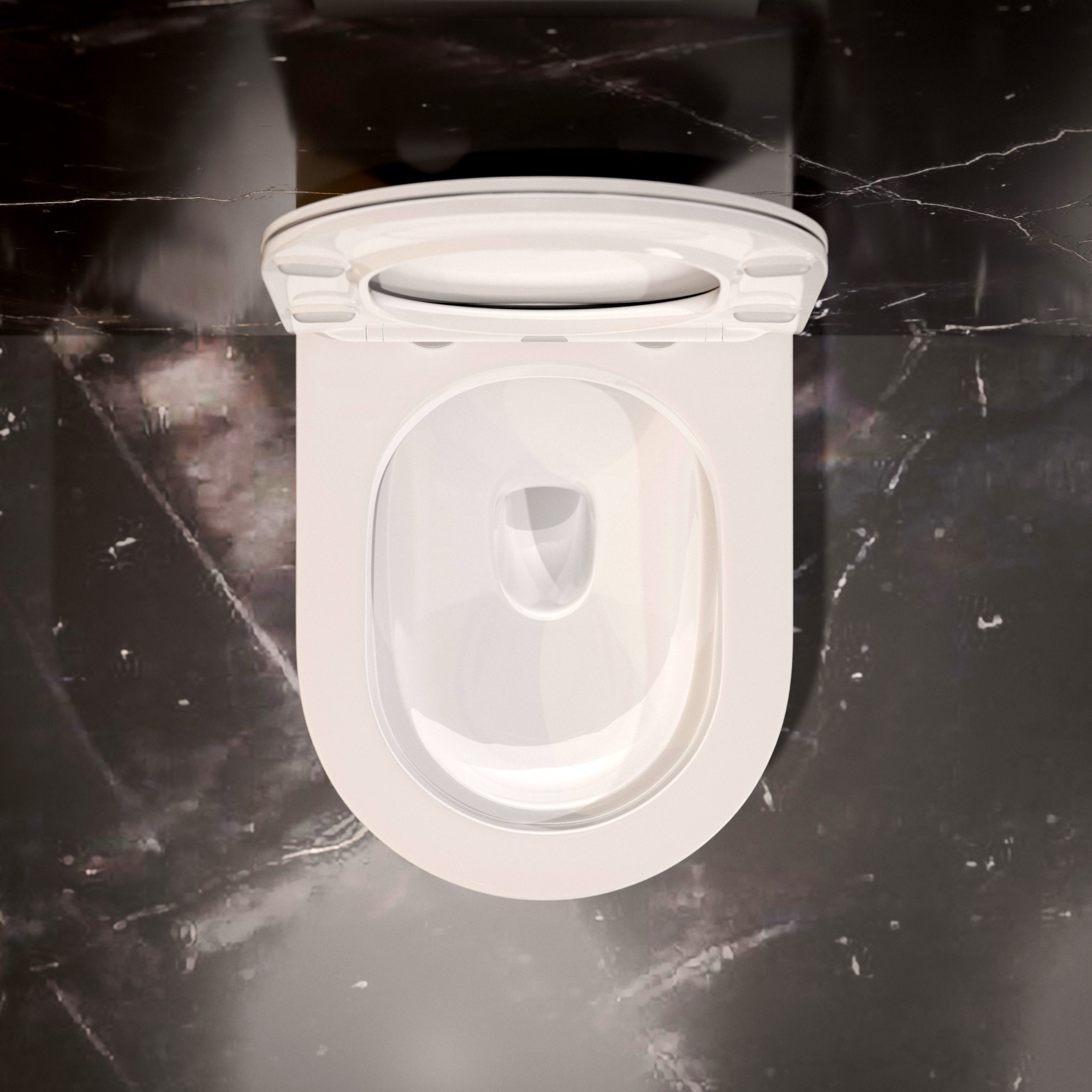 Унитаз подвесной K703 безободковый, сиденье тонкое ДП, крепления