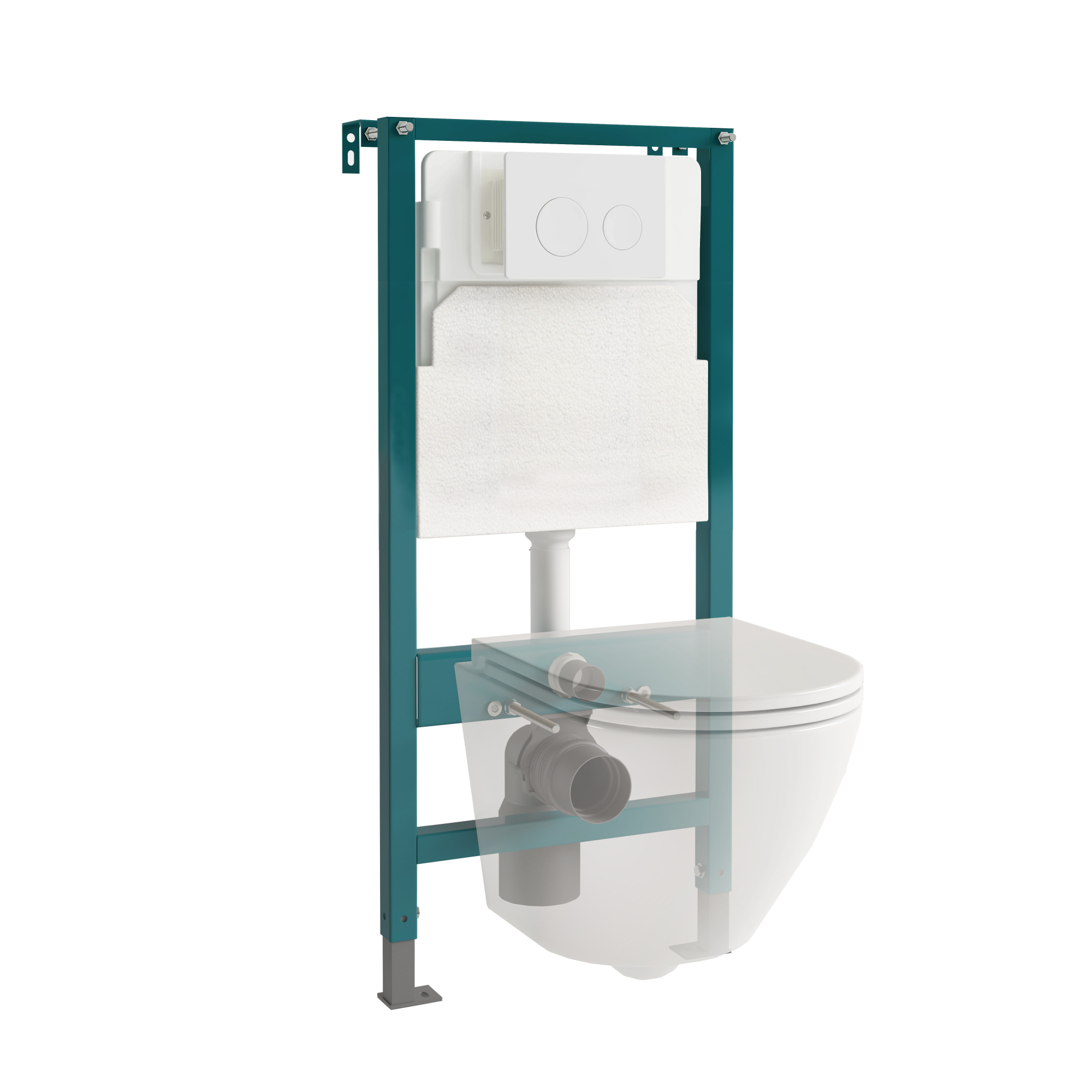 Кнопка смыва EvaGold 03, пластик круг белая для инсталляции EvaGold 400 и EvaGold 500