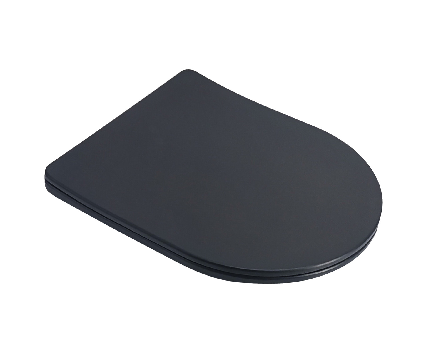 Сиденье ДП с доводчиком для унитаза K505BM, EG505Black-G, EG505Black-W