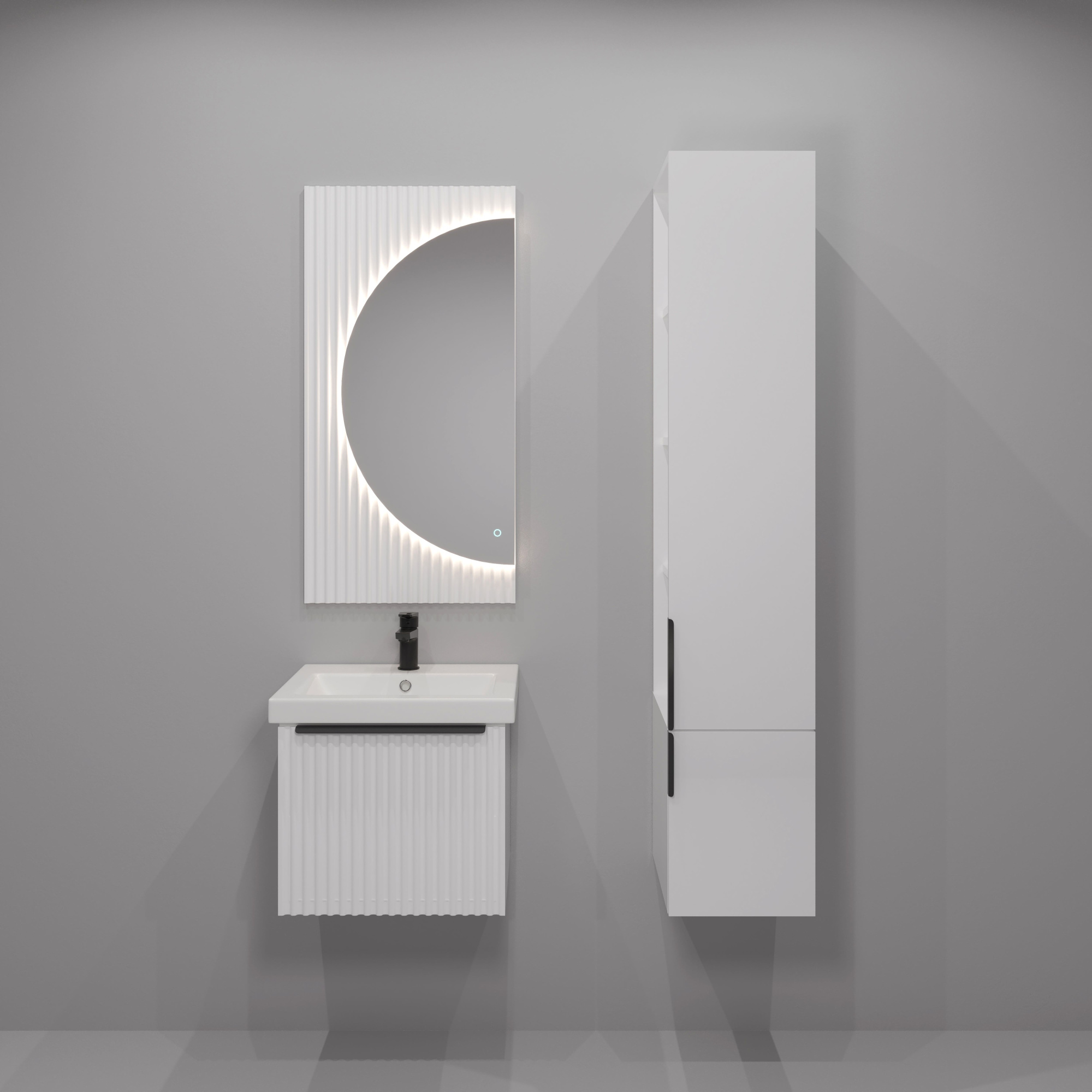 30 Подвесной пенал-шкаф "Tai 30" Белый правый