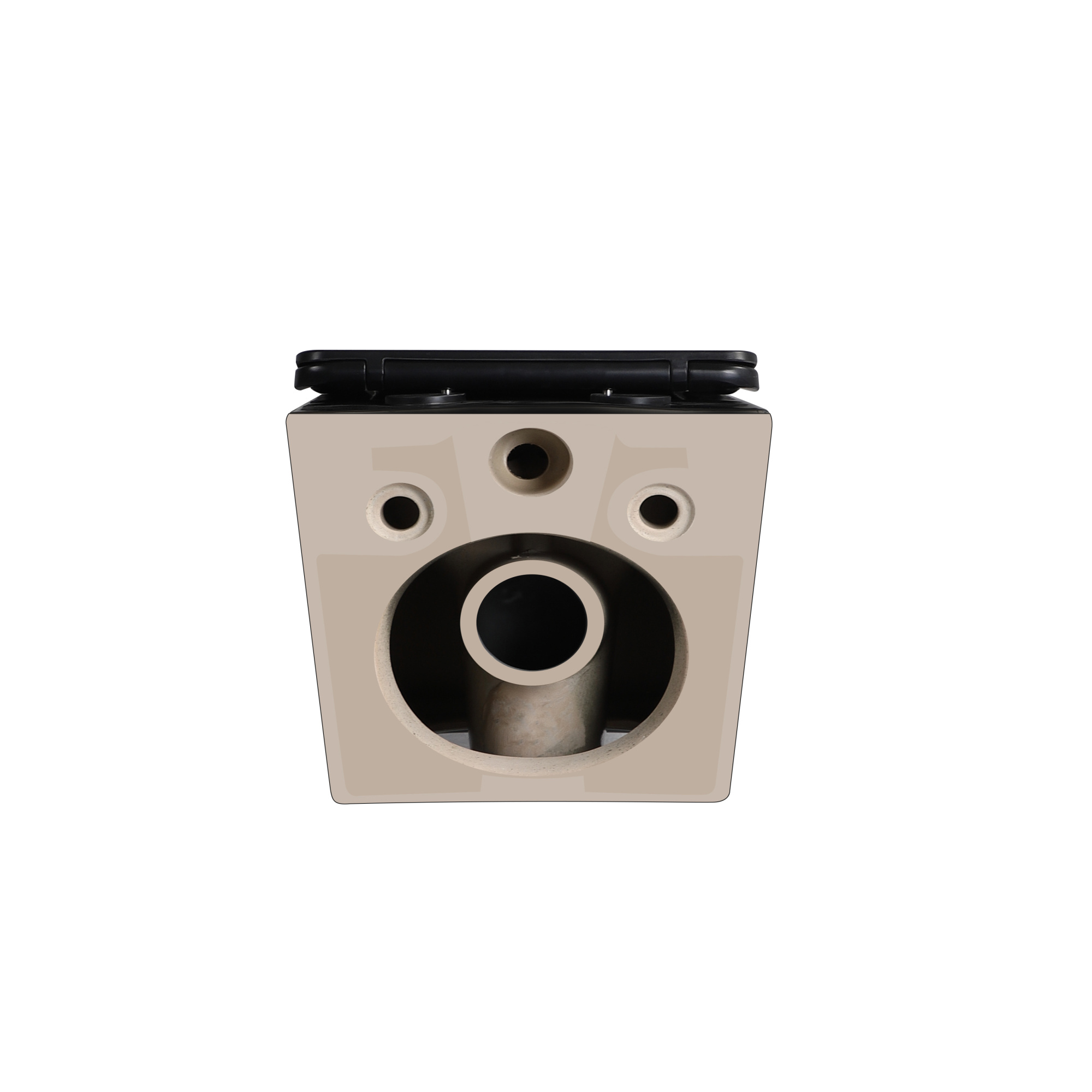 Унитаз подвесной EG130BM черный матовый безободковый, сиденье тонкое ДП, крепления