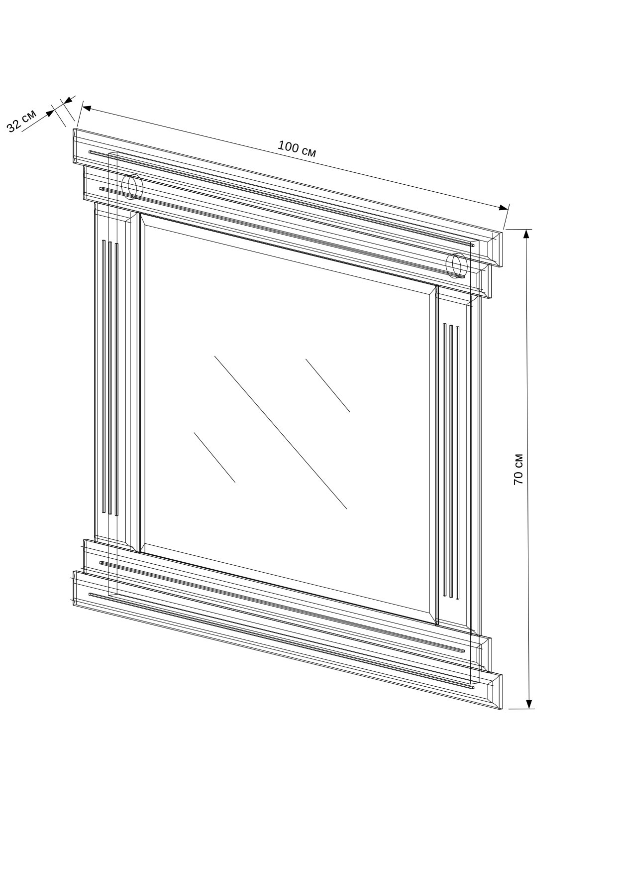 100 Зеркало "Taylor 100 №3"