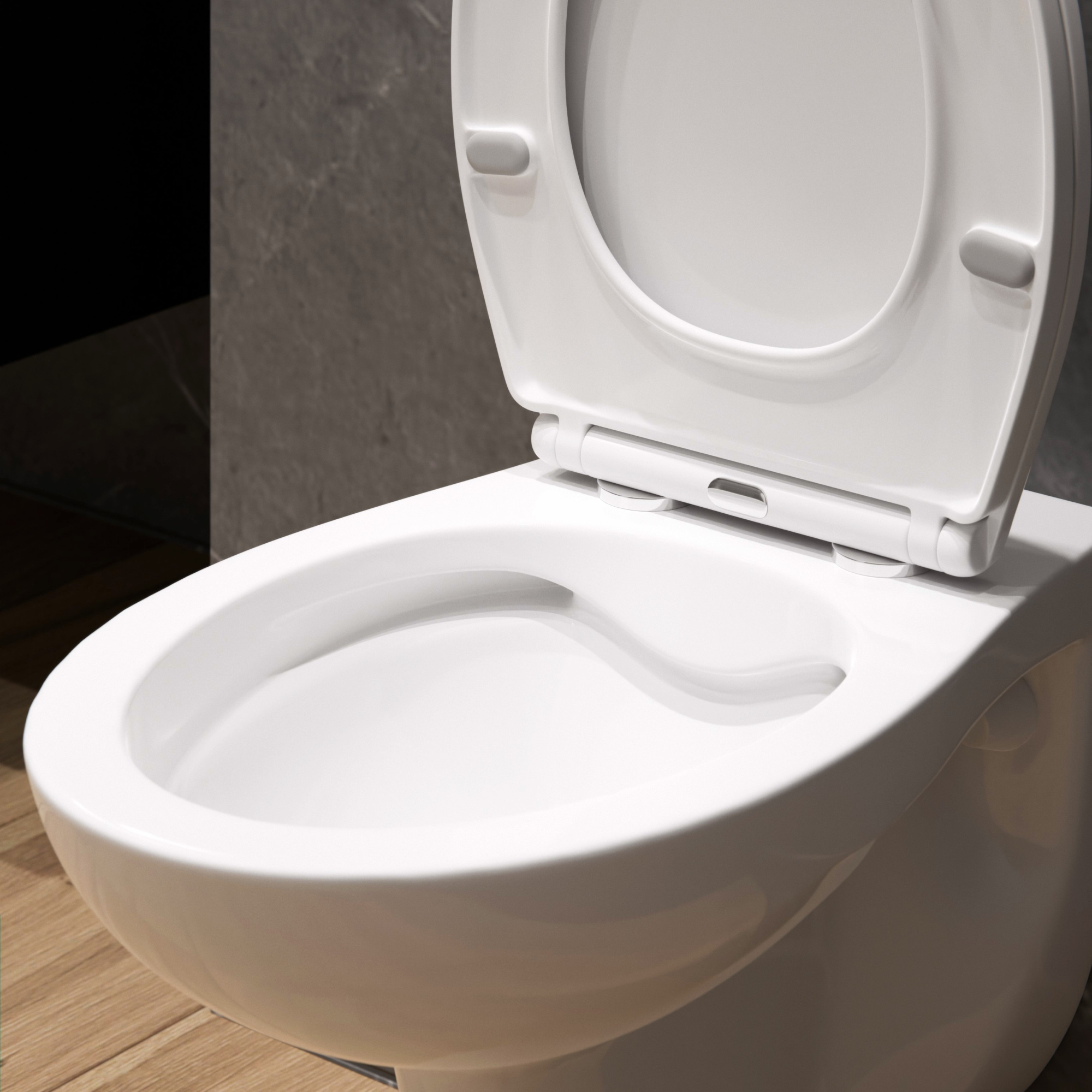 Унитаз подвесной K701 безободковый, сиденье тонкое ДП