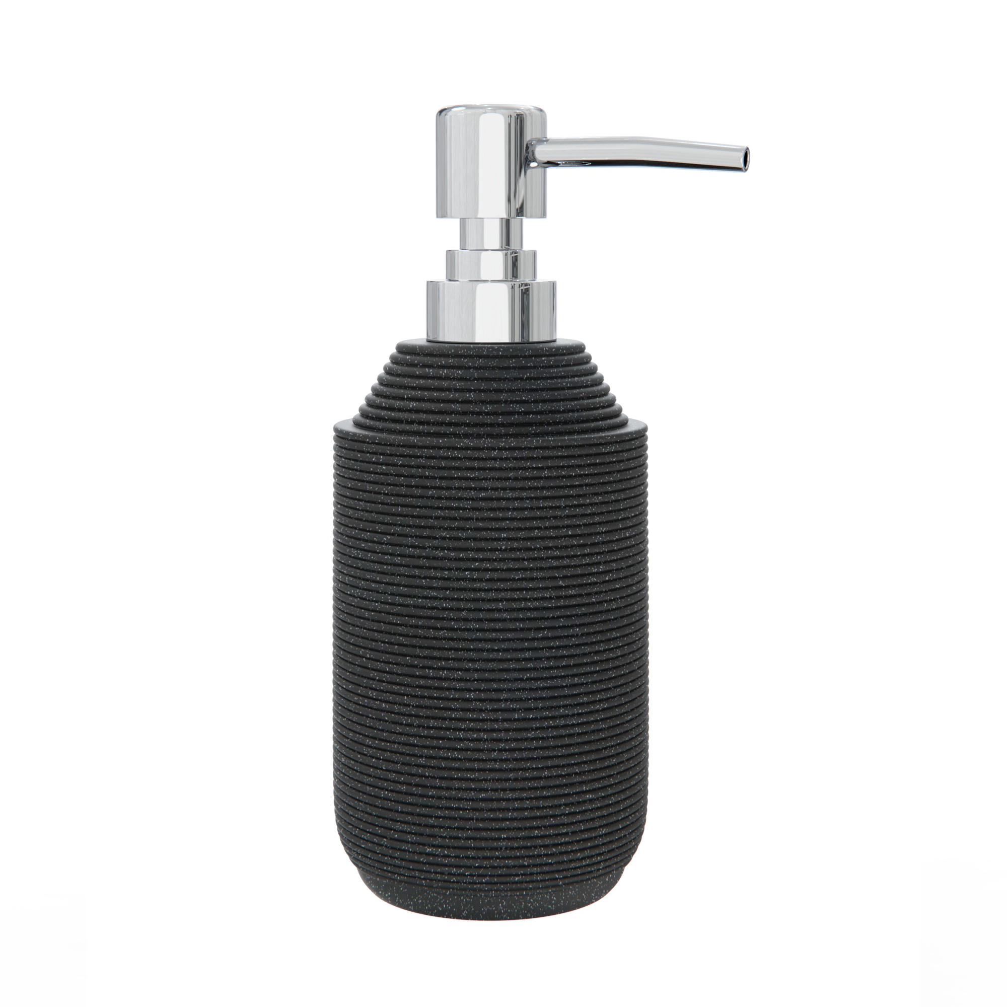 Дозатор для жидкого мыла настольный, TWISTER BLACK, полирезин