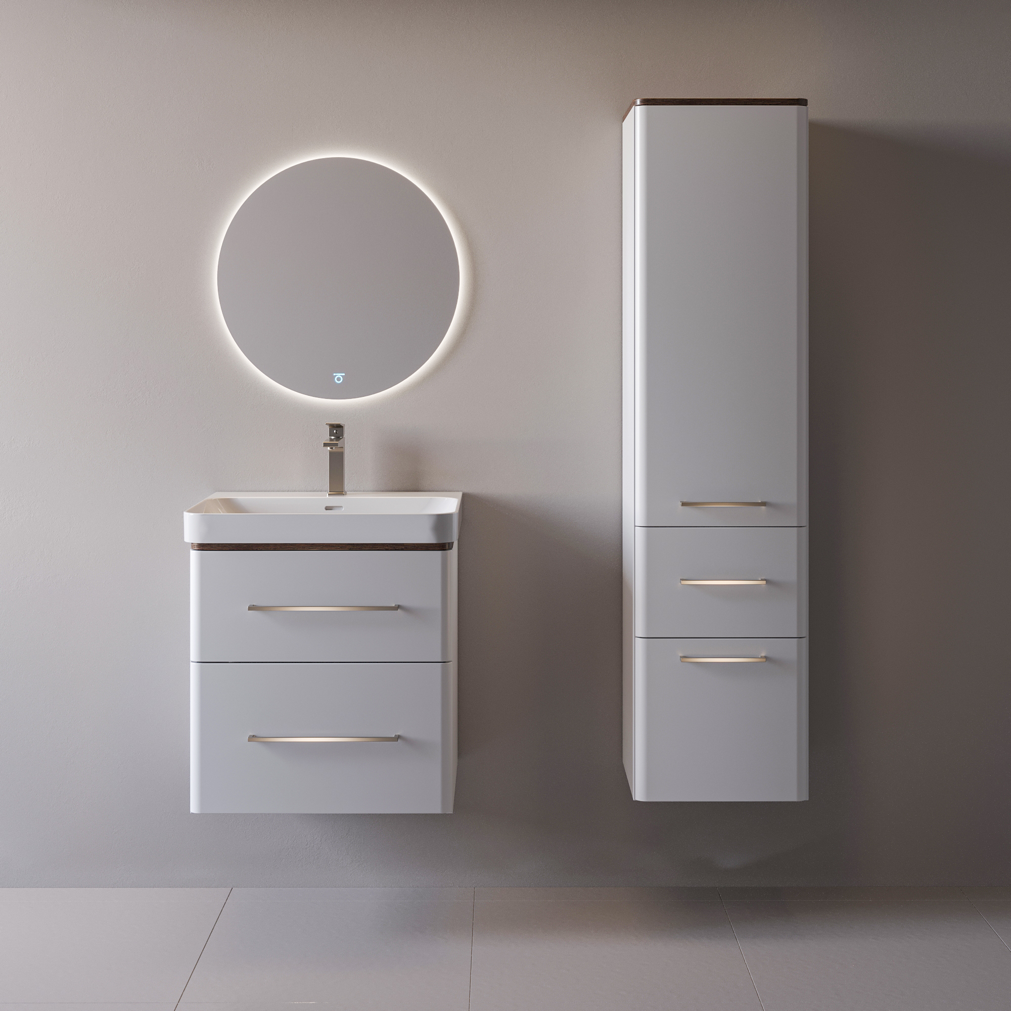 40 Пенал-шкаф подвесной "Перл 40" белый