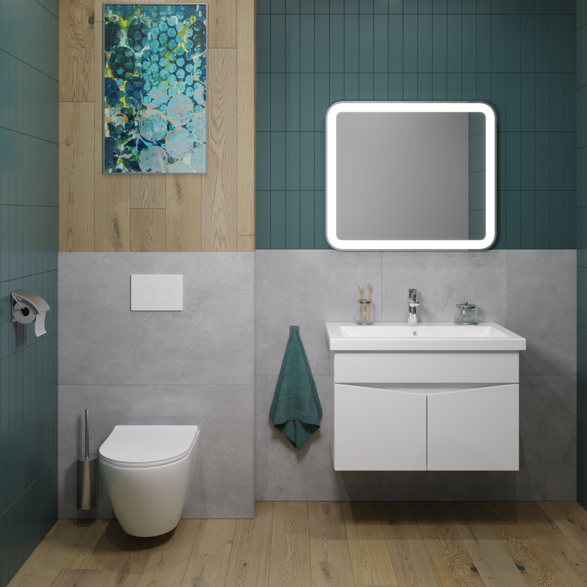 80 Подвесная тумба «Люксор 80» (ум. Como 80)