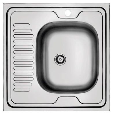 Мойка кухонная нерж. 60*50*13,5 эконом 0,4мм правая (20)