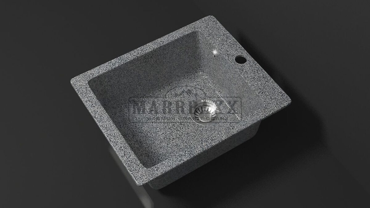 Мойка композит. MARRB.Линди Z8Q8 ПРЯМОУГ. темно-серый 500х425х195 без сифона