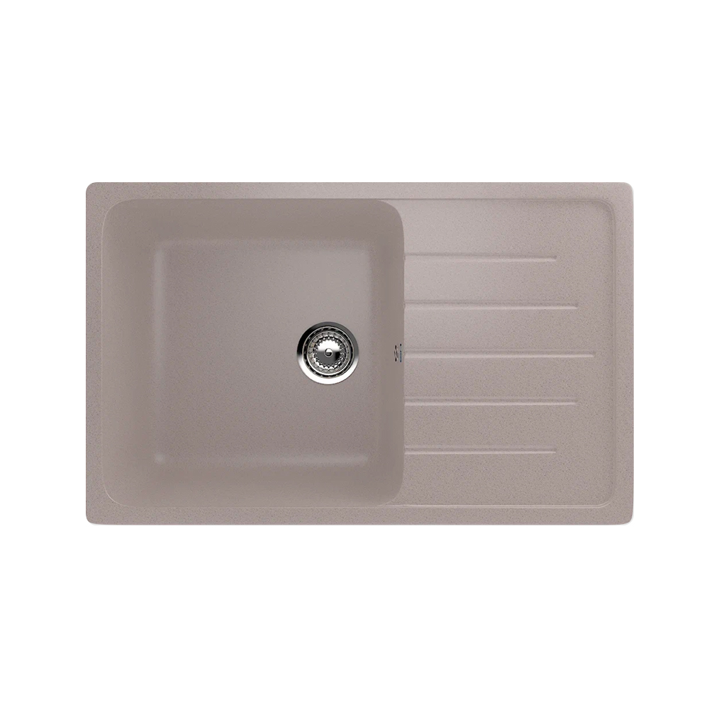 Мойка композит.Ulgran U-400 ПРЯМОУГОЛЬНАЯ 302 песочный 750*500*220 с сифоном
