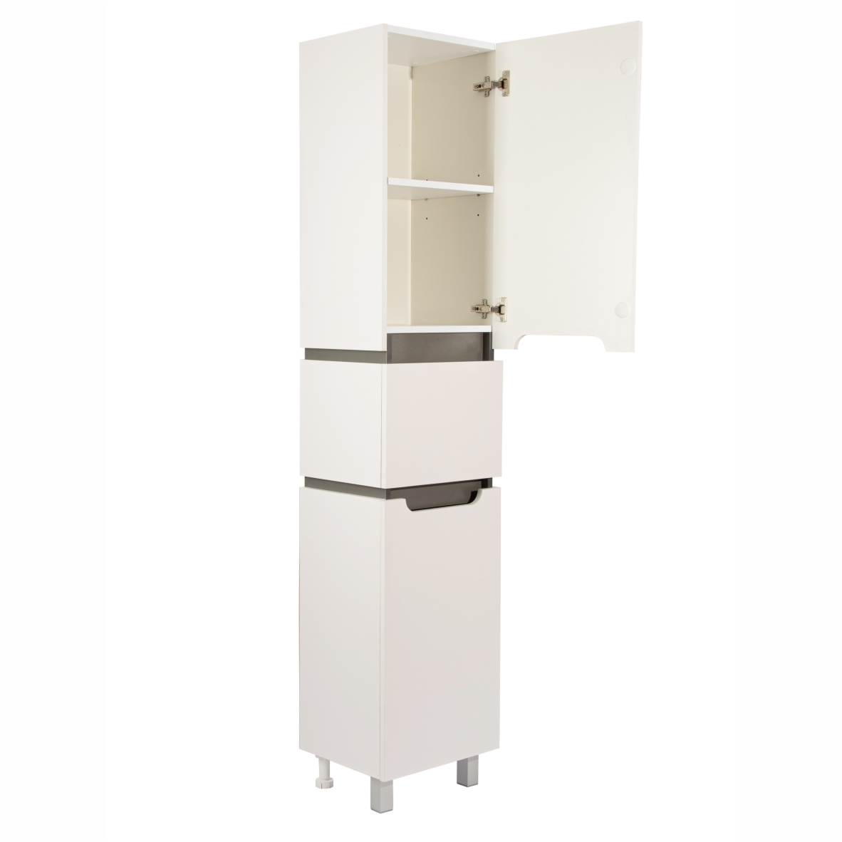 40 Пенал-шкаф "Vesta 40" №4 белый/графит Pur-клей