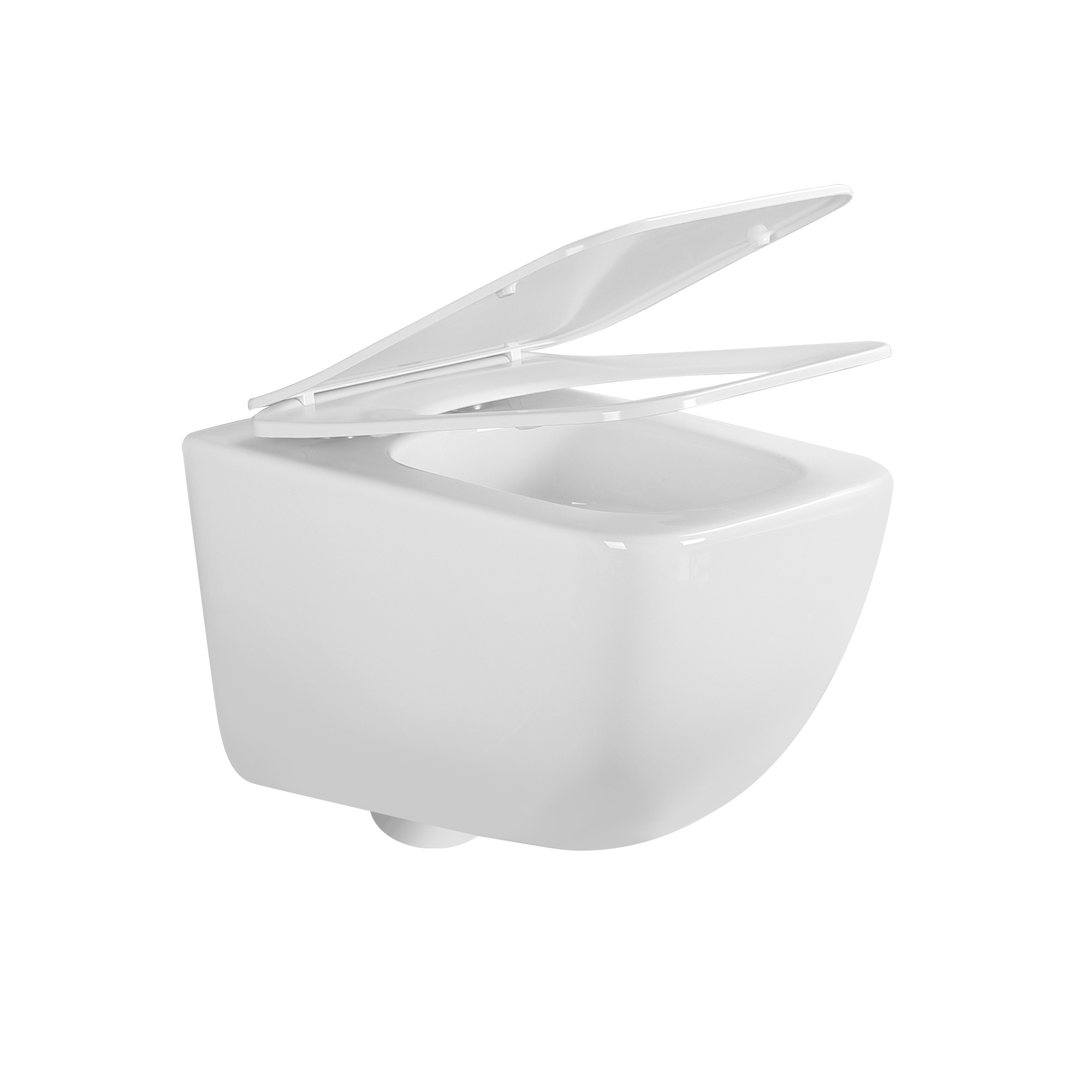 Унитаз подвесной EG134T с круговым смывом безободковый, сиденье тонкое ДП, крепления