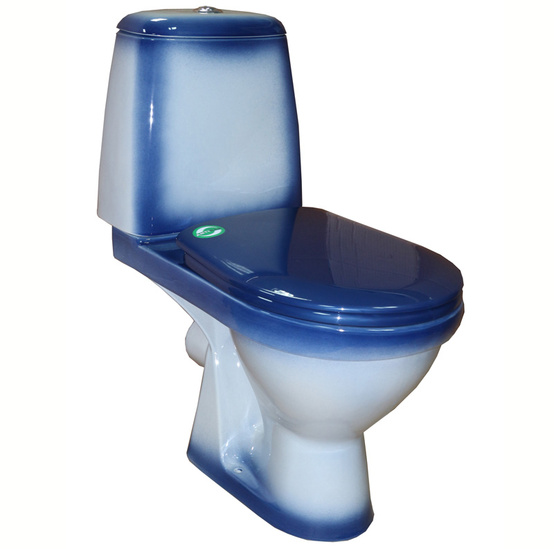 Унитаз-компакт "Премьер" синий  Киров, гор. выпуск, сид. полипропилен, армат. 3/6