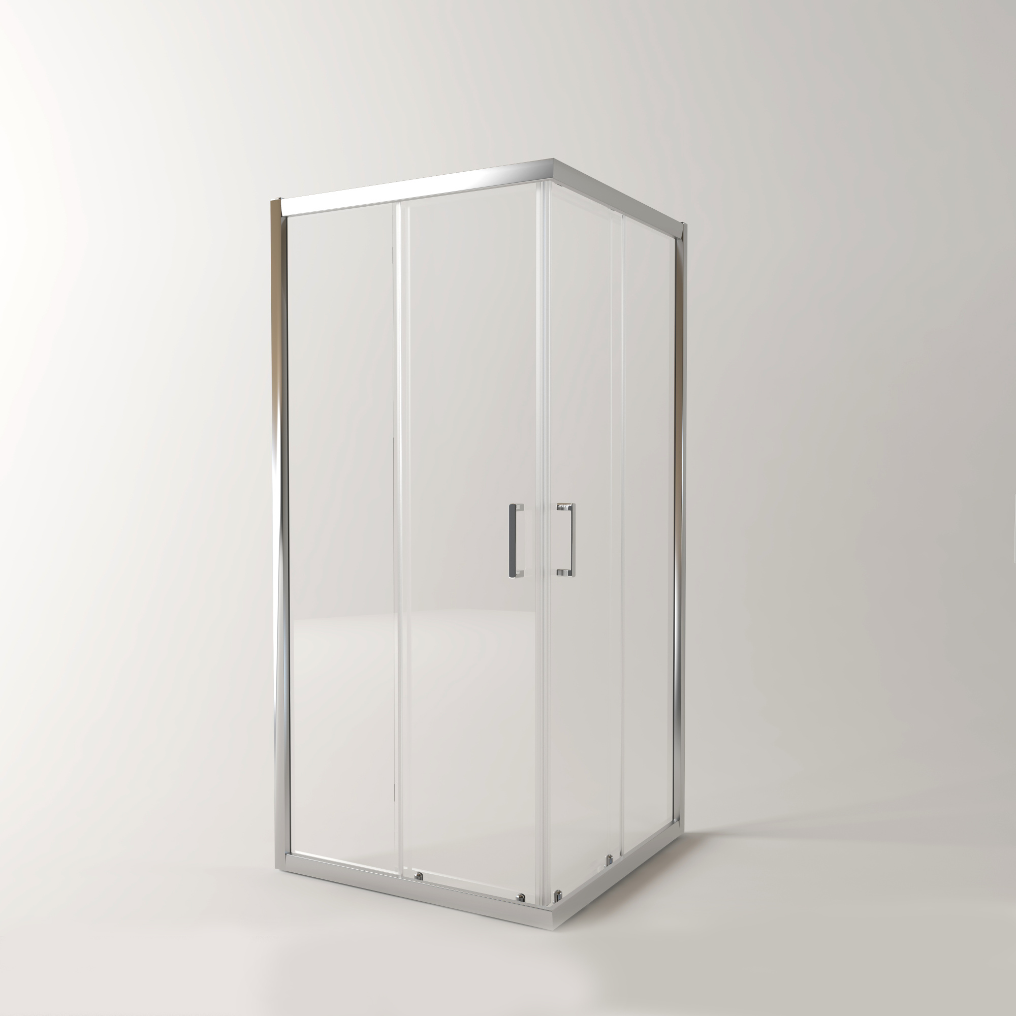 EG3C Душевое ограждение квадрат EvaGold 100х100, профиль хром, прозрачное стекло