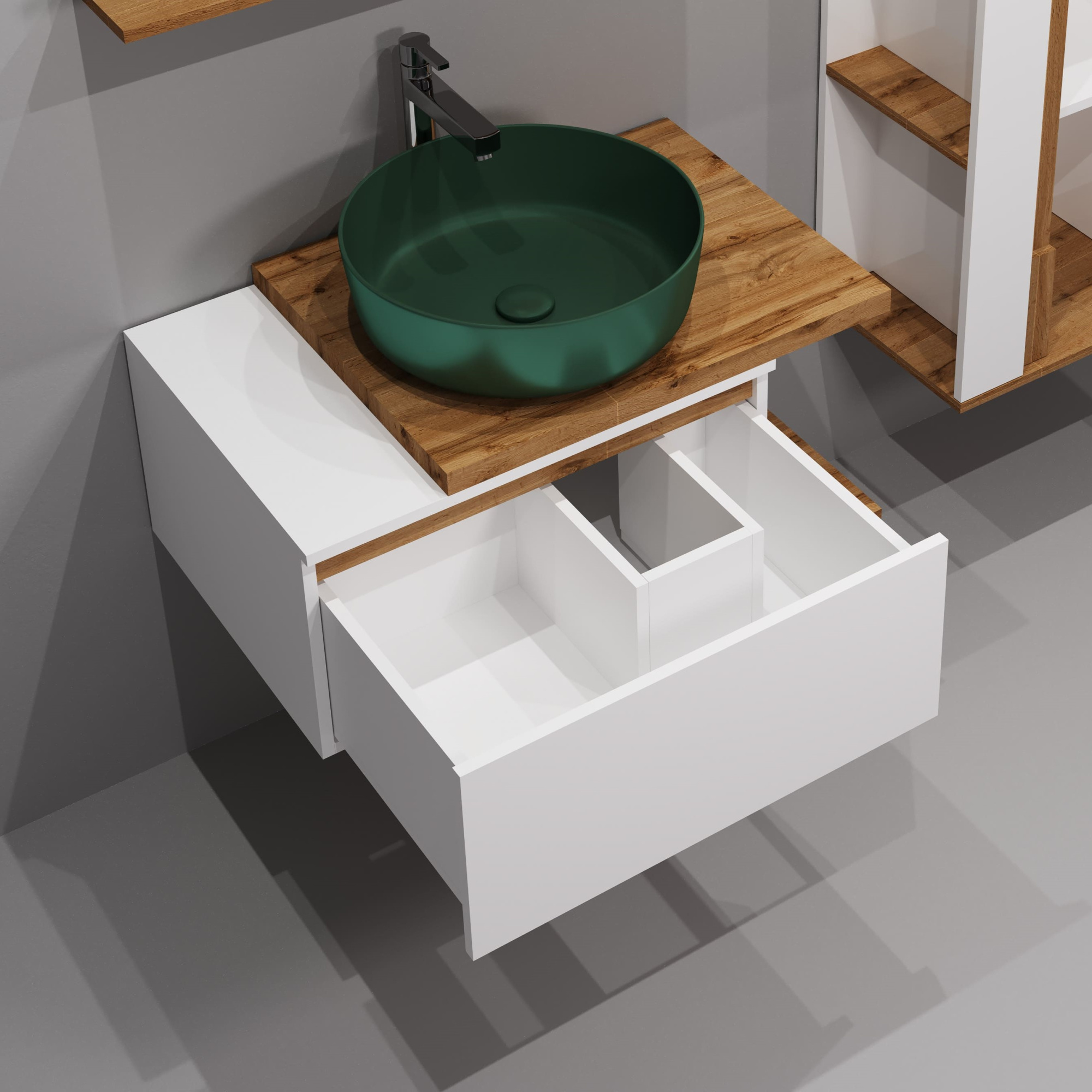 80 Подвесная тумба "Forest 80" (ум. А433 BM /А433 WGM) Pur-клей