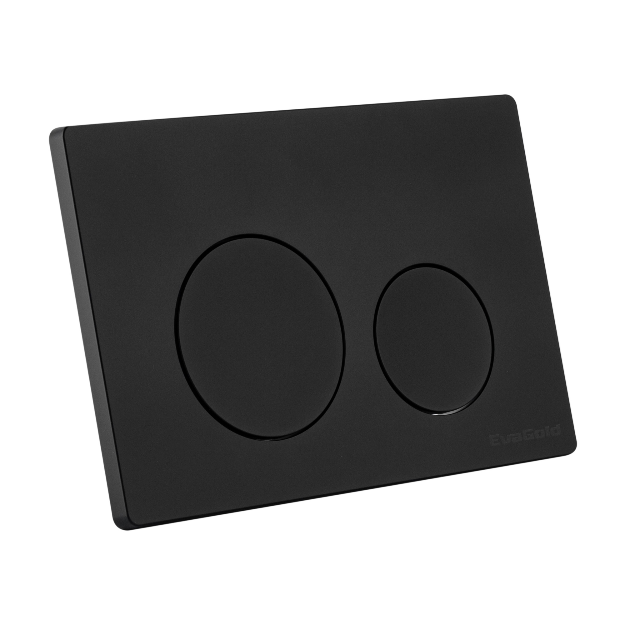 Кнопка смыва EvaGold 03, пластик круг черный матовый для инсталляции EvaGold 400 и EvaGold 500