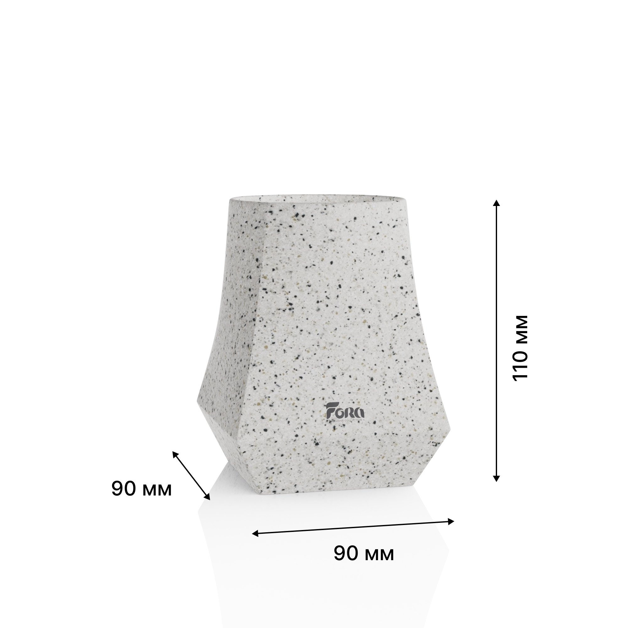 Стакан для зубных щеток настольный, VOLCANO, полирезин