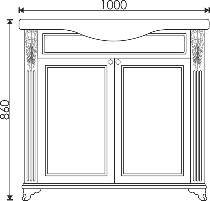100 Тумба "Bellucci 100" (ум. Беверли - 100)