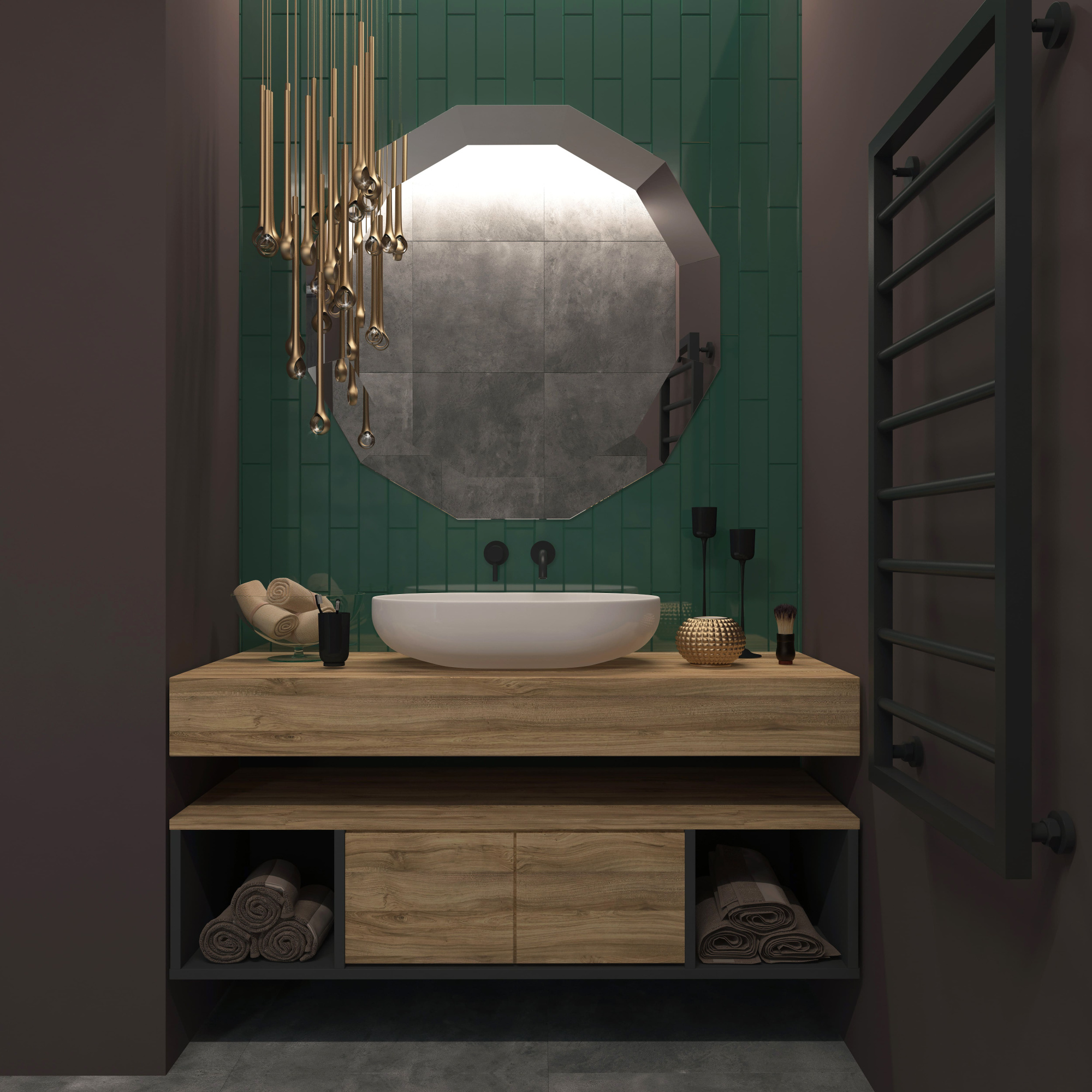 Умывальник накладной A257 овальный без перелива (600*400*140 мм)