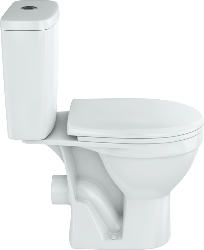 Унитаз-компакт "Рим" белый Киров, универсальный выпуск, сид. микролифт, армат. 3/6