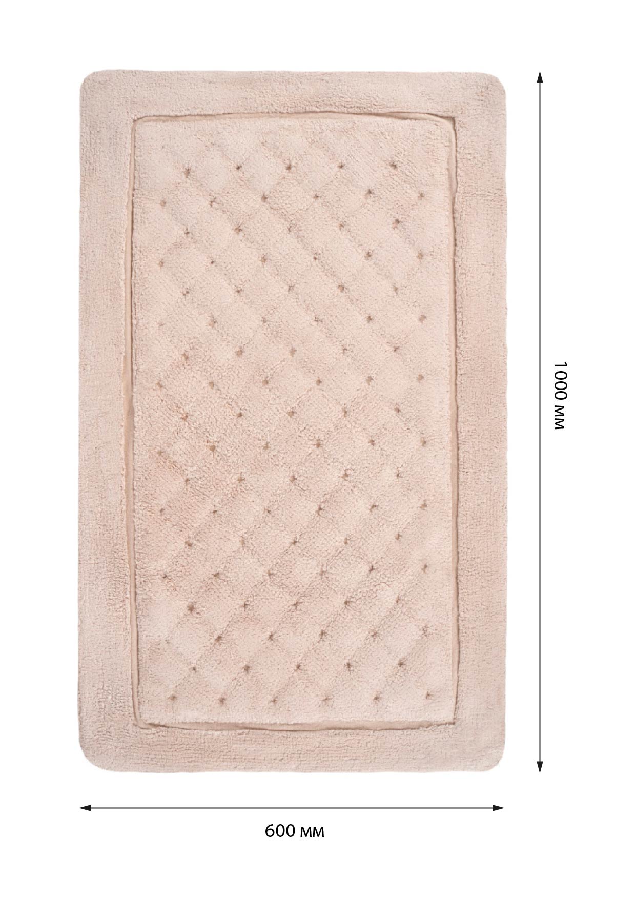 Коврик для ванной комнаты хлопковый, 60*100 см, LINE