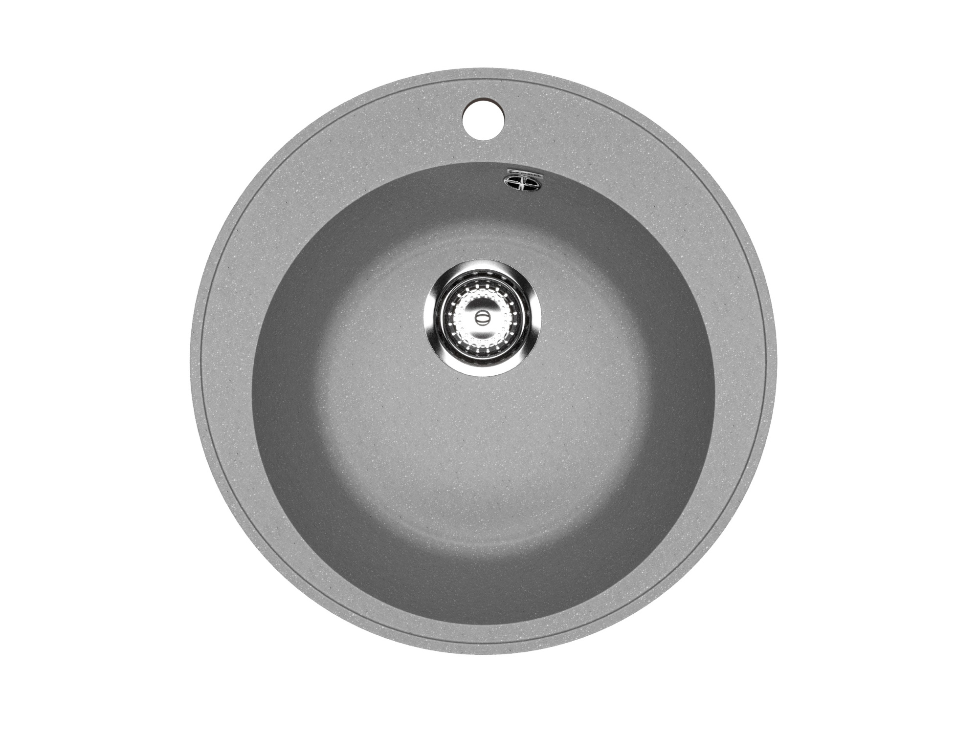 Мойка композит.Practik PR-M 475-003 КРУГЛАЯ светло-серый 475*475*195 без сифона