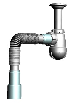 S2015 Сифон с удлин.горлов 1 1/4*40 с г/т 40*40/50(35)