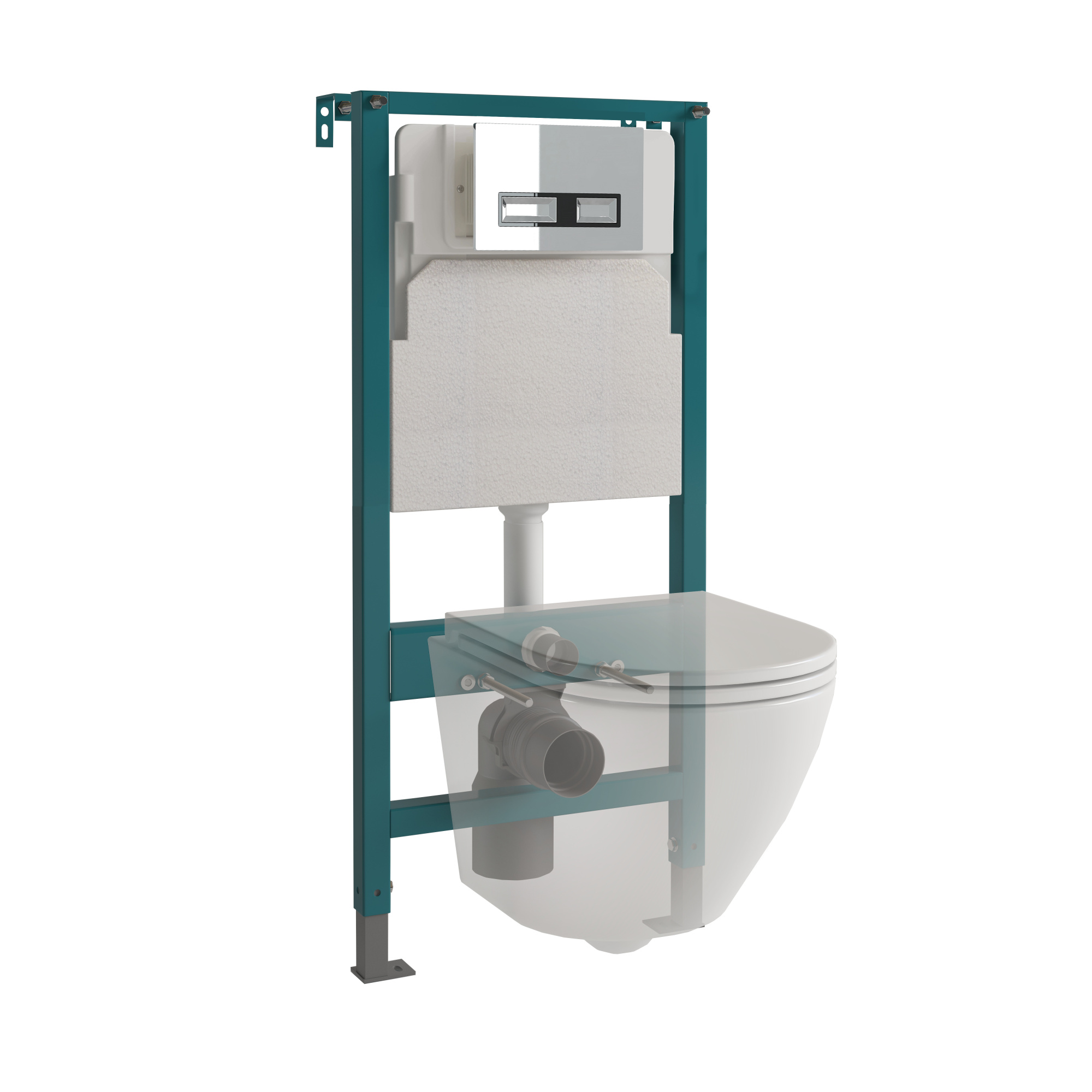 Кнопка смыва сенсорная EvaGold 08S, пластик хром для инсталляции EvaGold 500S с сенсорным управлением