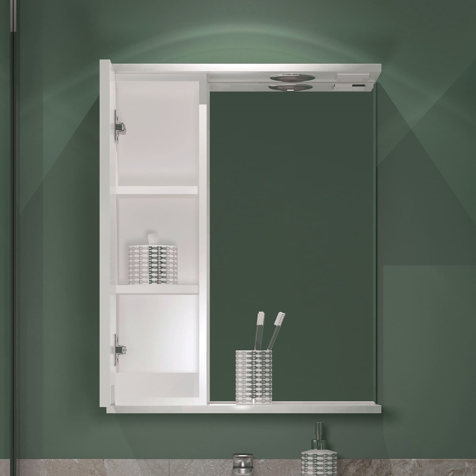 55 Зеркало-шкаф "Paola 55"