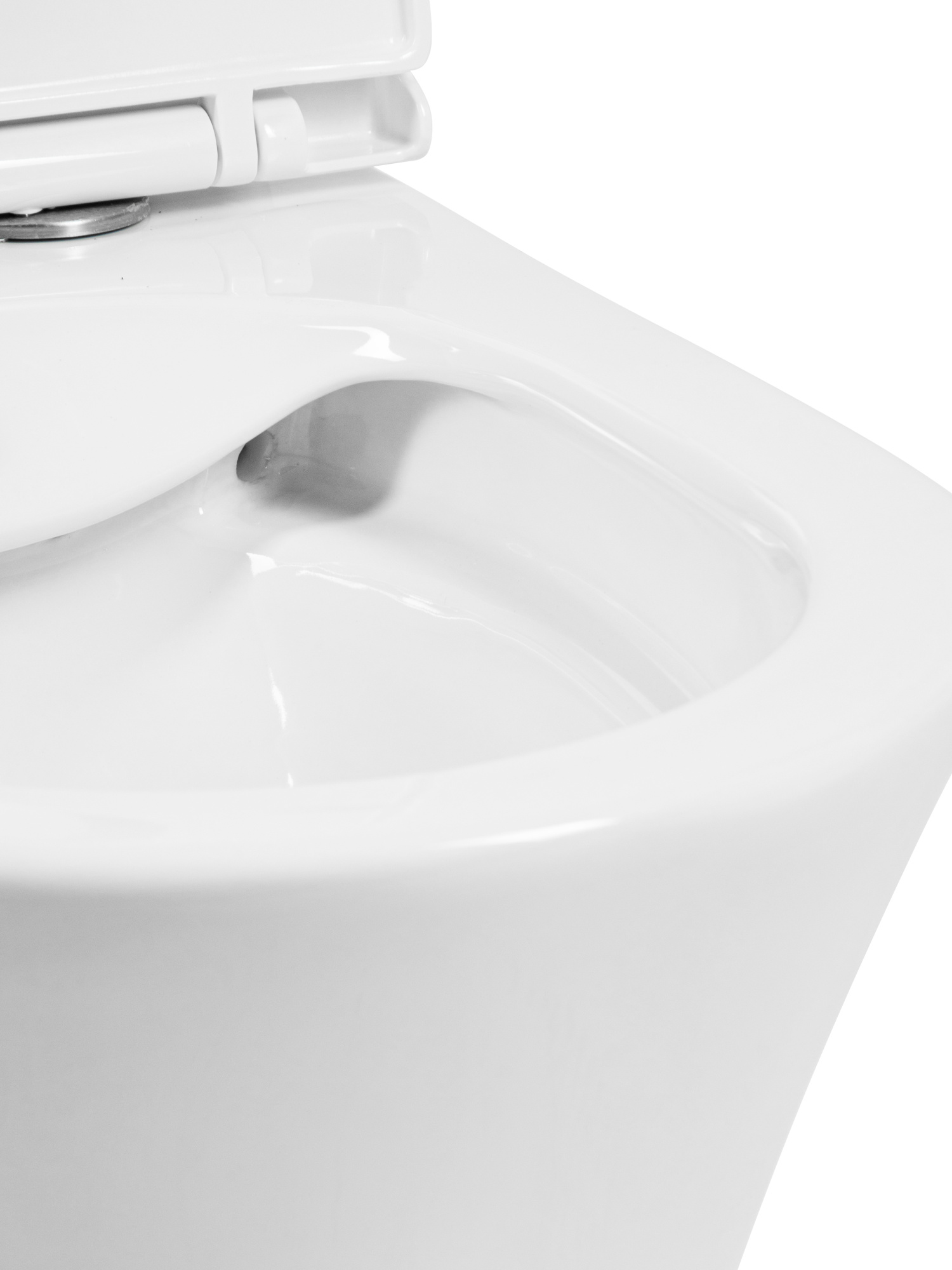 A2801B Унитаз-компакт, безободковый с биде, сиденье тонкое ДП, крепления, арматура, гориз. выпуск