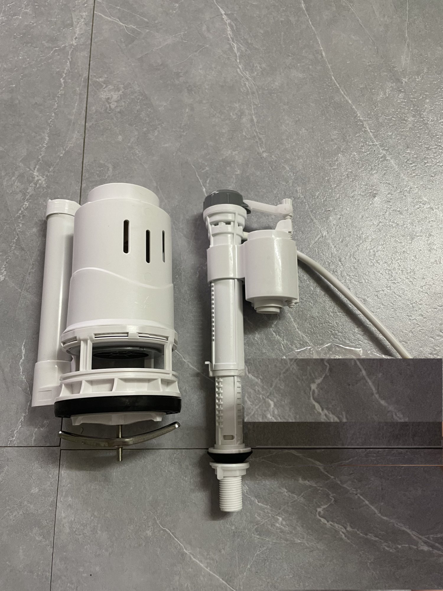 Арматура 2х кноп., ниж. подвод воды для унитаза-моноблока T1087- h=20,5