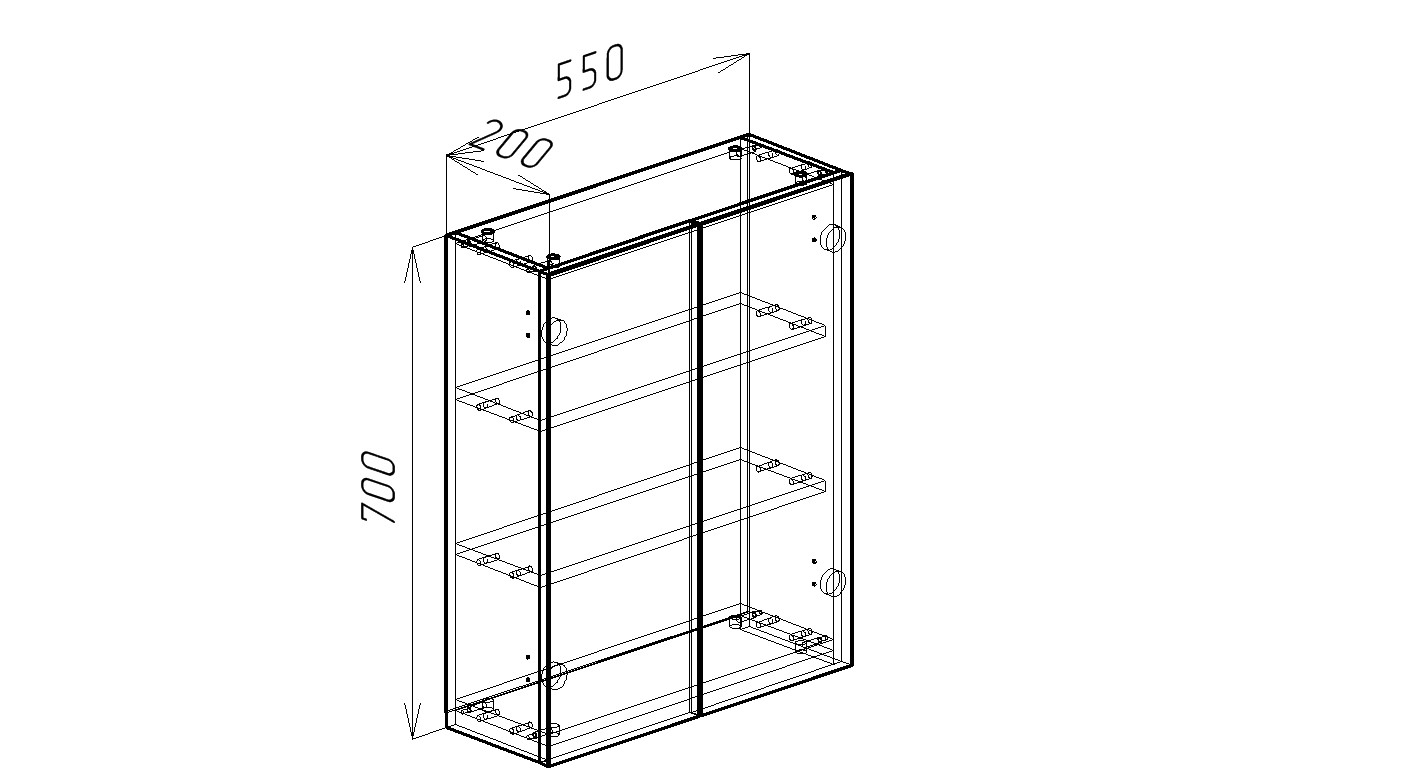60 Зеркало-шкаф "Bamby 60"