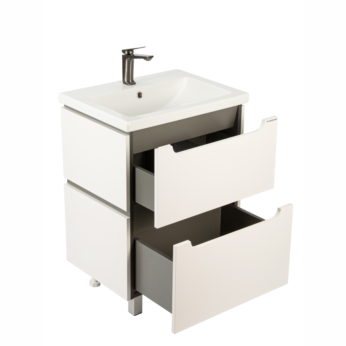 60 Тумба "Vesta 60" №4 (ум. Como 60) белый/графит Pur-клей