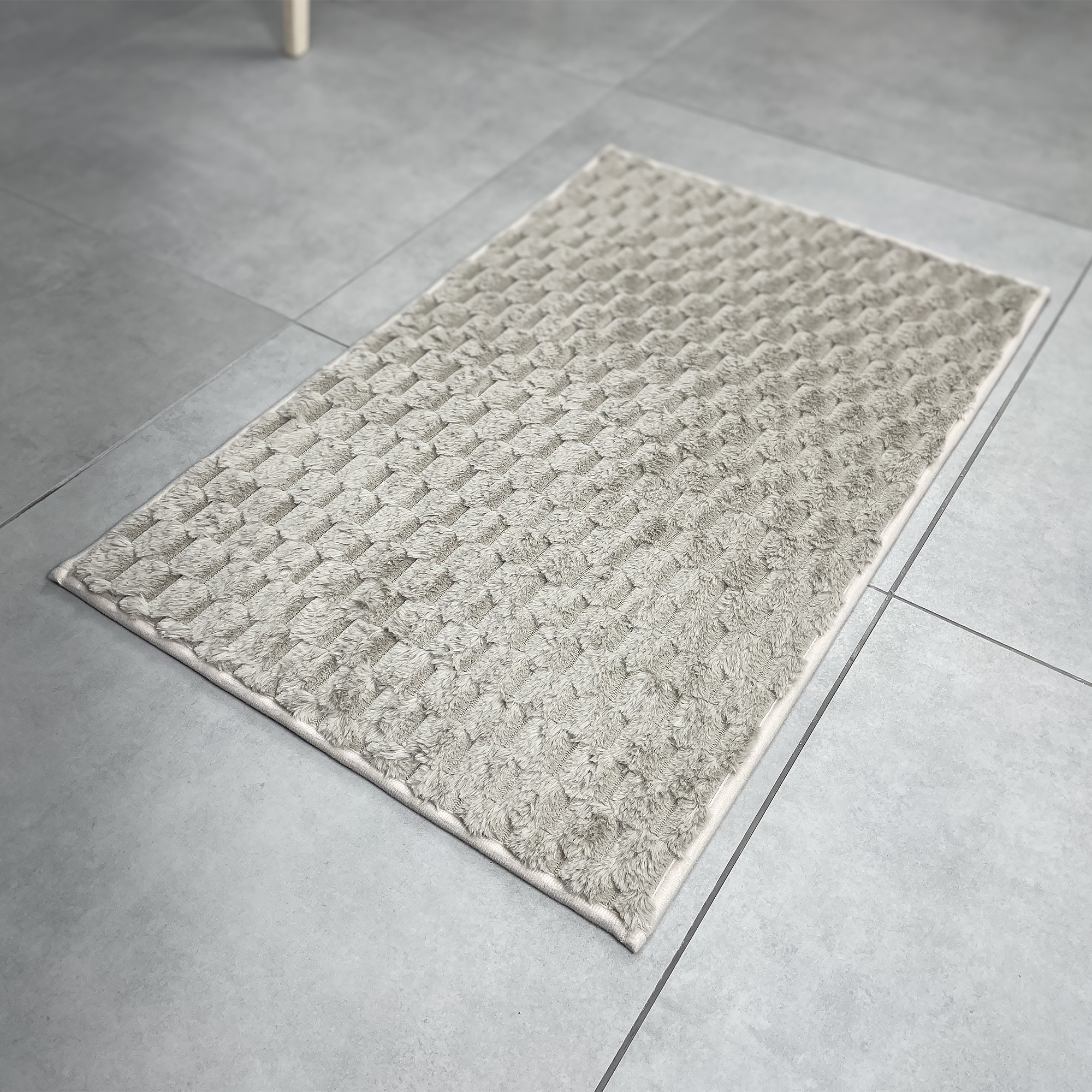 Коврик для ванной комнаты,  50*80 см, HONEY жемчужно-серый