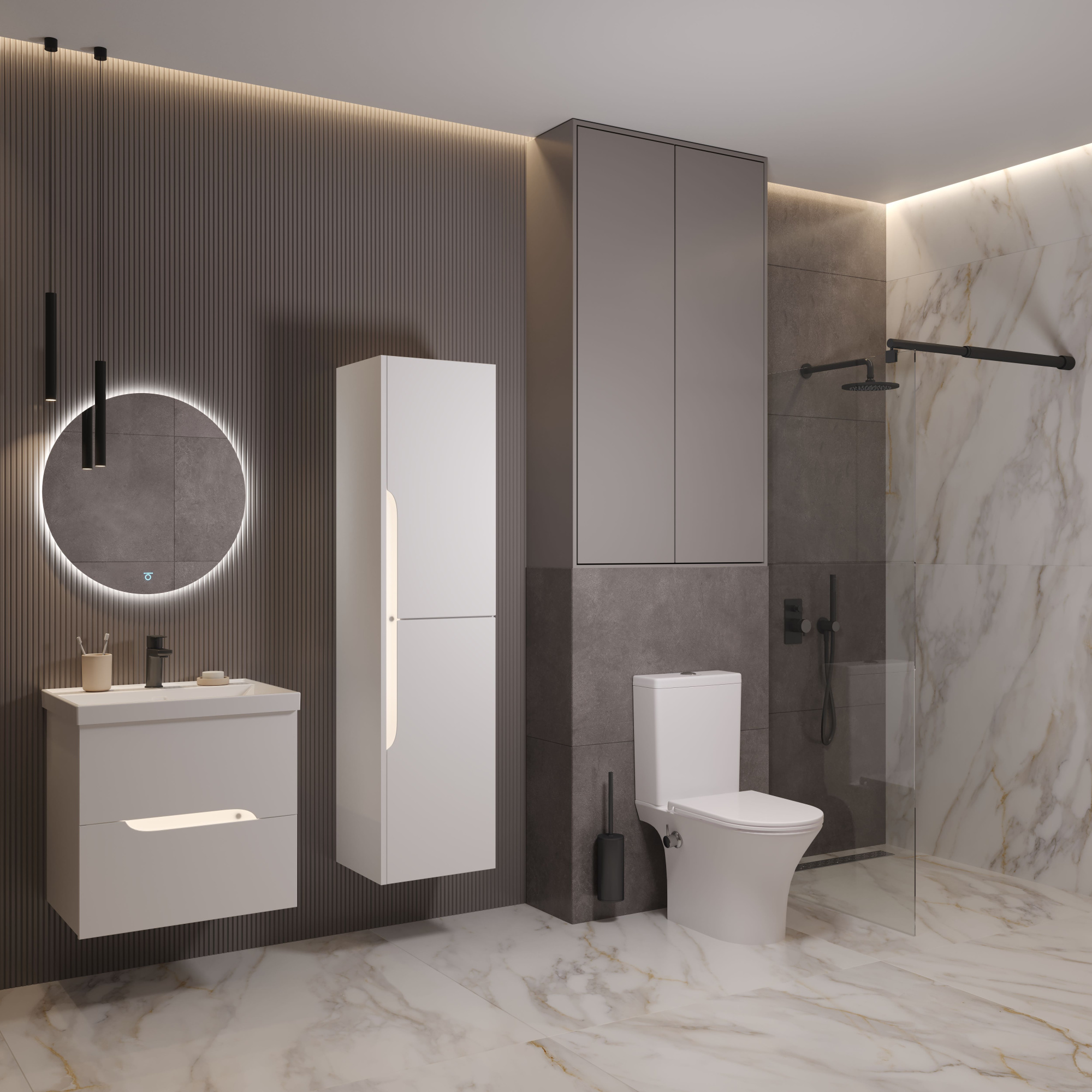 40 Пенал-шкаф Шелл 40 белый