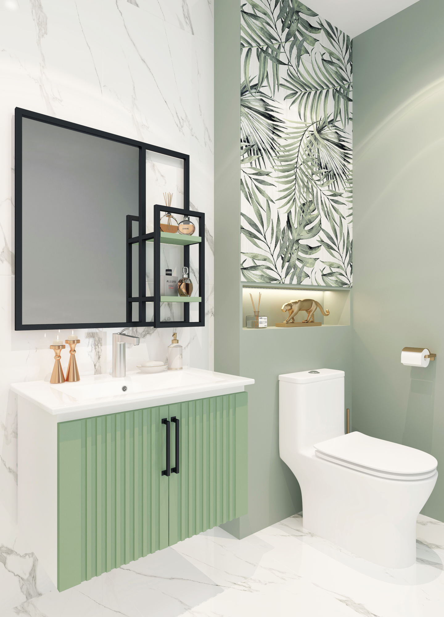 75 Зеркало "Bruklin 75" зеленый