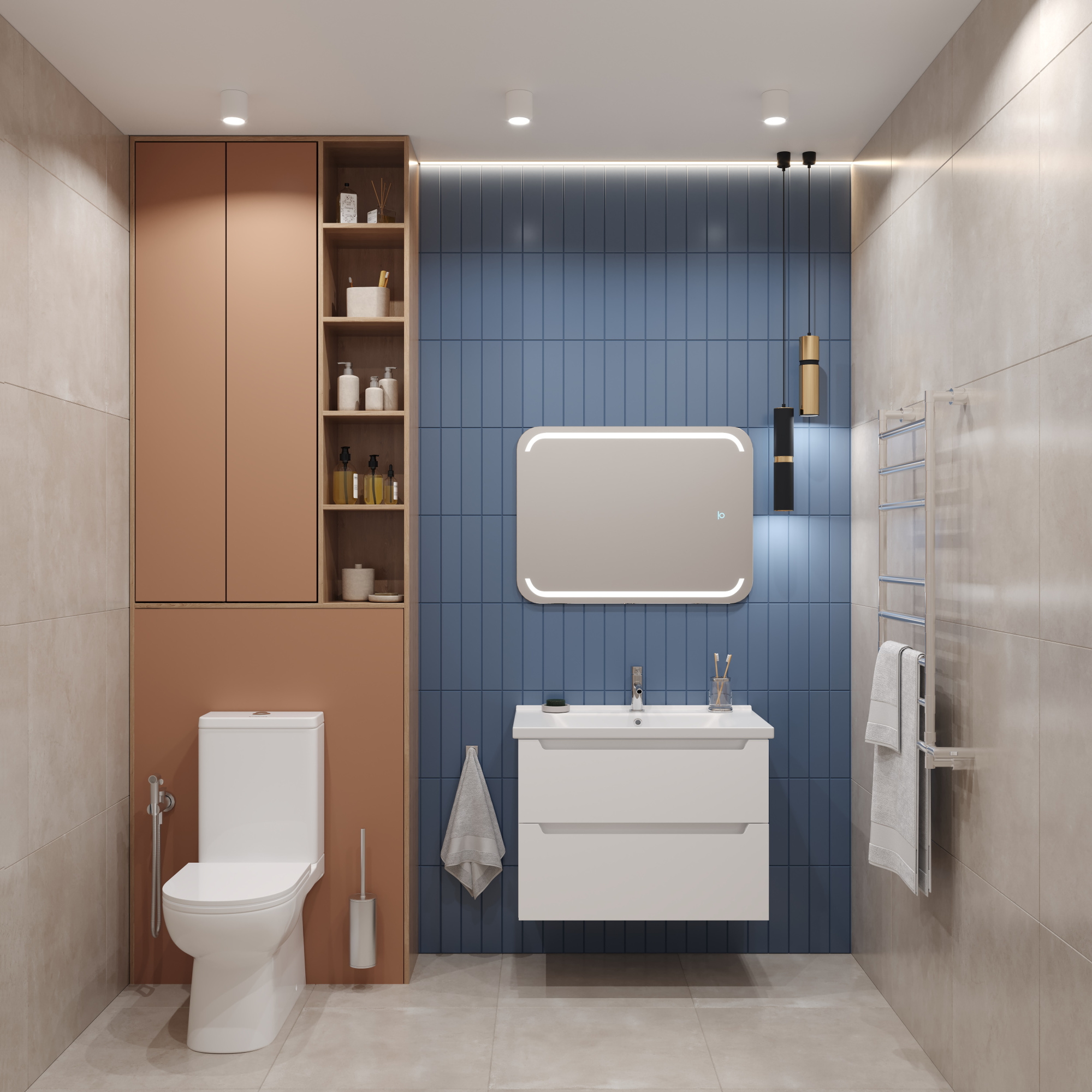 80 Подвесная тумба "Paola 80" с выдв. ящ. №2 (Como 80, Миранда 80, ум. Грэмми 80)