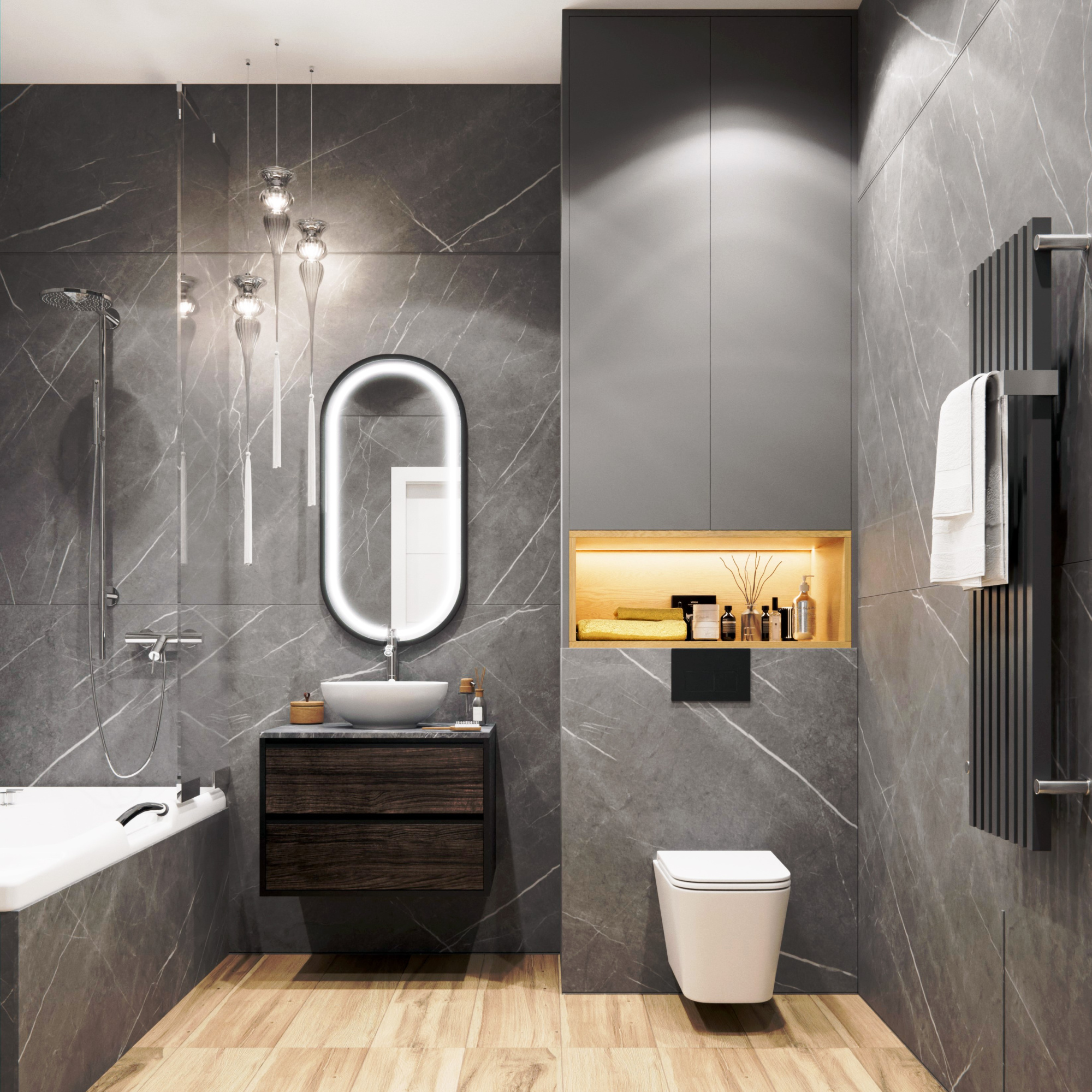 Унитаз подвесной K404 безободковый, сиденье тонкое ДП, крепления