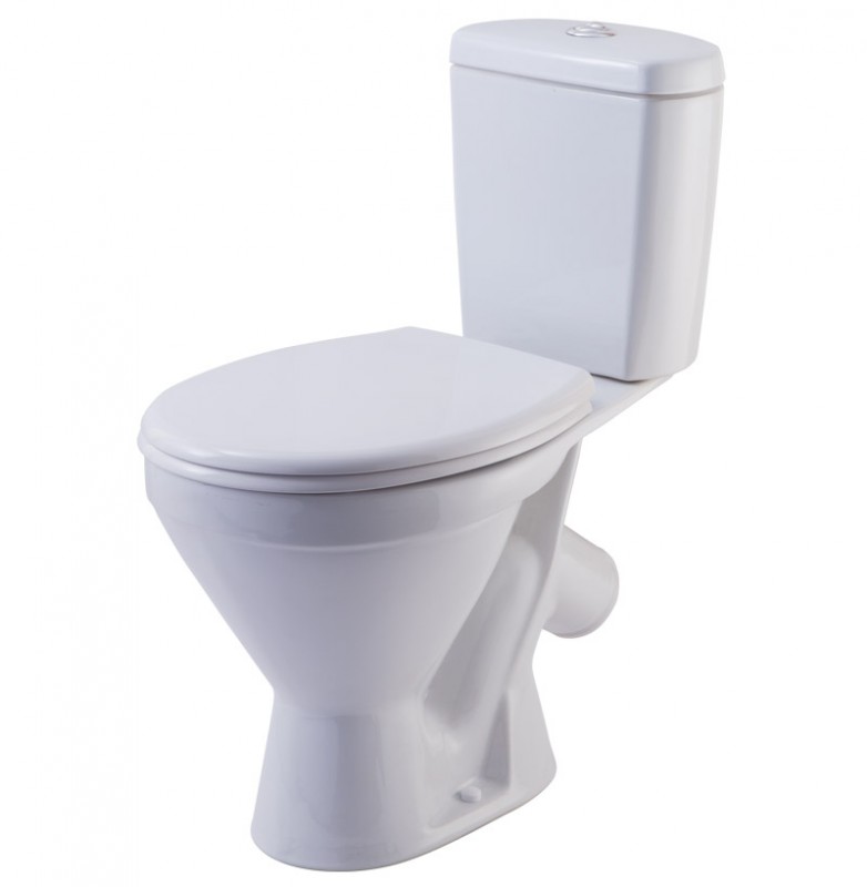 Унитаз-компакт "Стандарт Эконом" белый  Киров, кос.выпуск, сид. полипропилен (упрощенное)