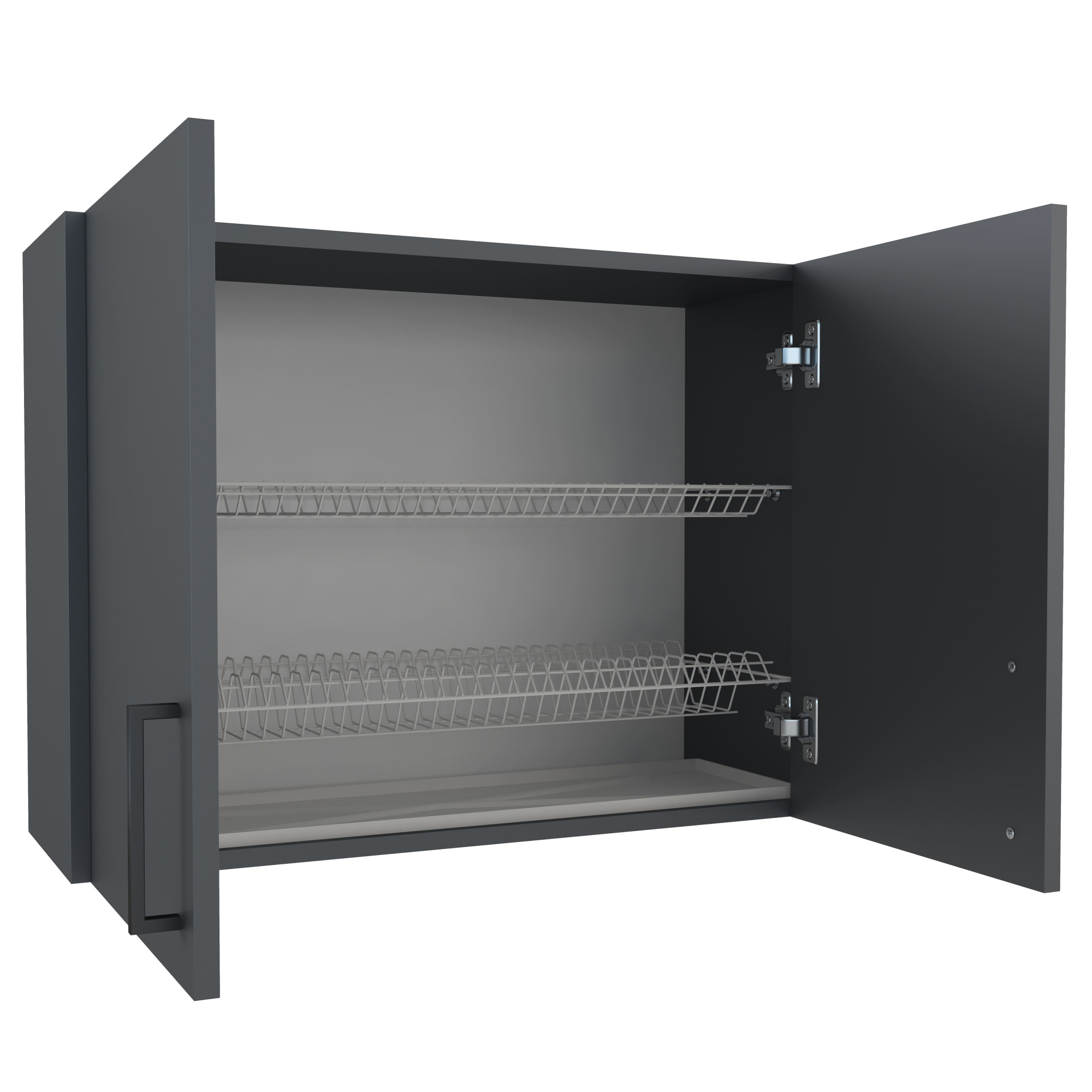 800 Шкаф навесной (для посуды) под сушку - Графит