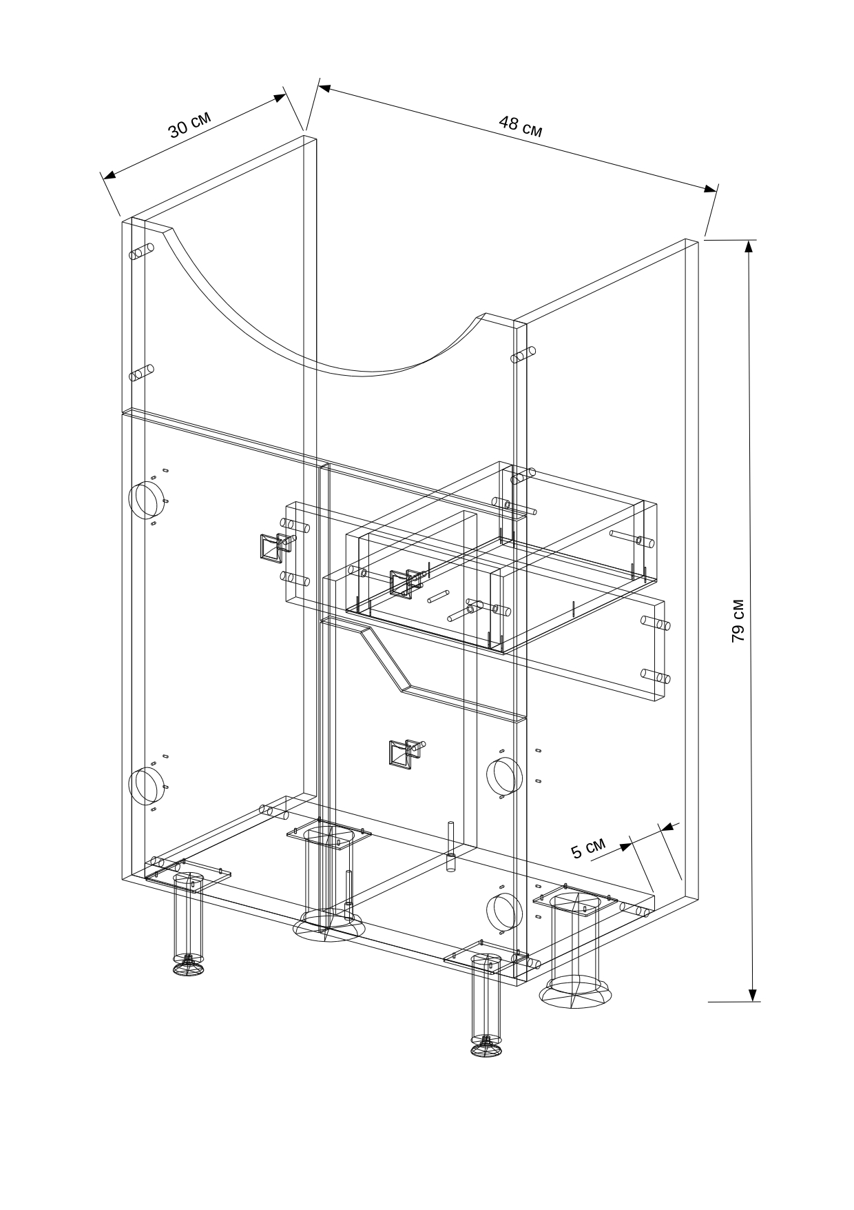 50 Тумба "Rados 50" с ящиком  (ум. Уют 50)