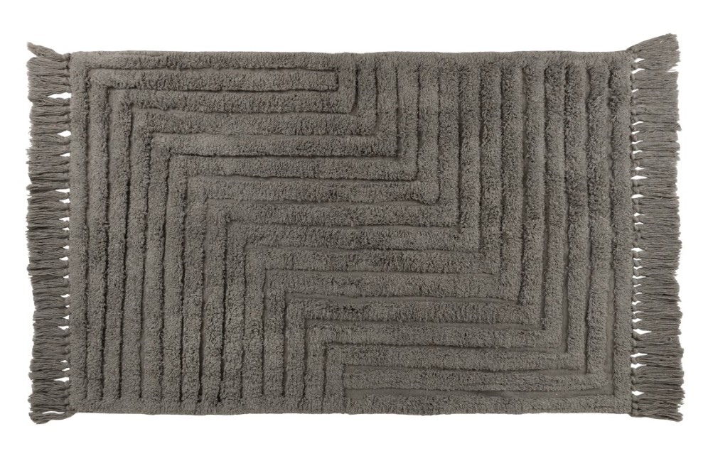 Коврик Zenfort "Прованс Зигзаг" с кистями, 60*100, хлопок, серый